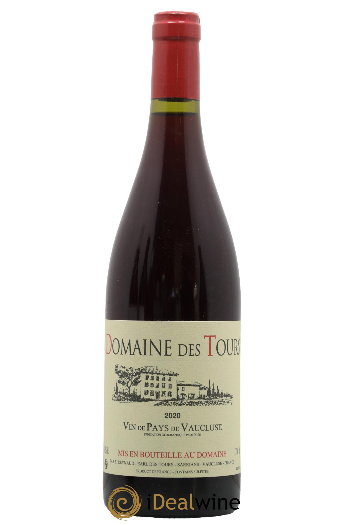 IGP Vaucluse (Vin de Pays de Vaucluse) Domaine des Tours Emmanuel Reynaud 2020 - Lot de 1 bouteille - 0