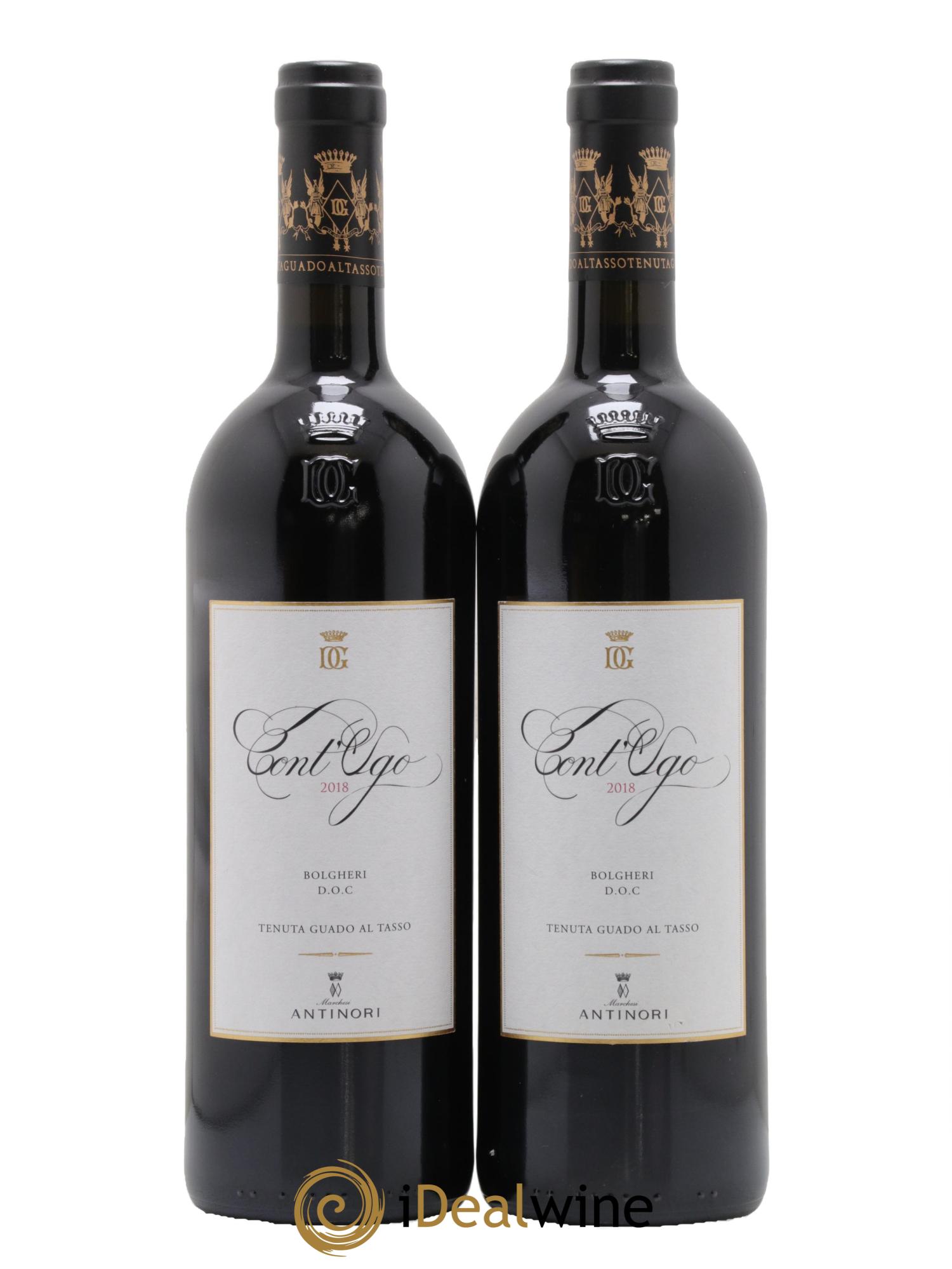 Bolgheri DOC Cont'Ugo Tenuta Guado al Tasso - Antinori 2018 - Lot de 2 bouteilles - 0