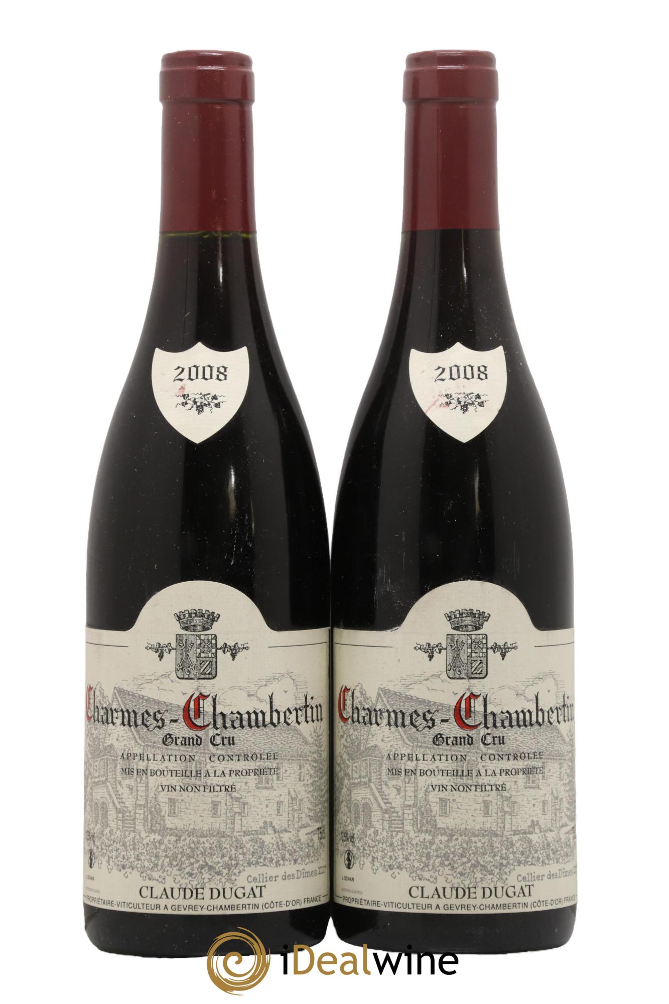 Charmes-Chambertin Grand Cru Claude Dugat 2008 - Lotto di 2 bottiglie - 0