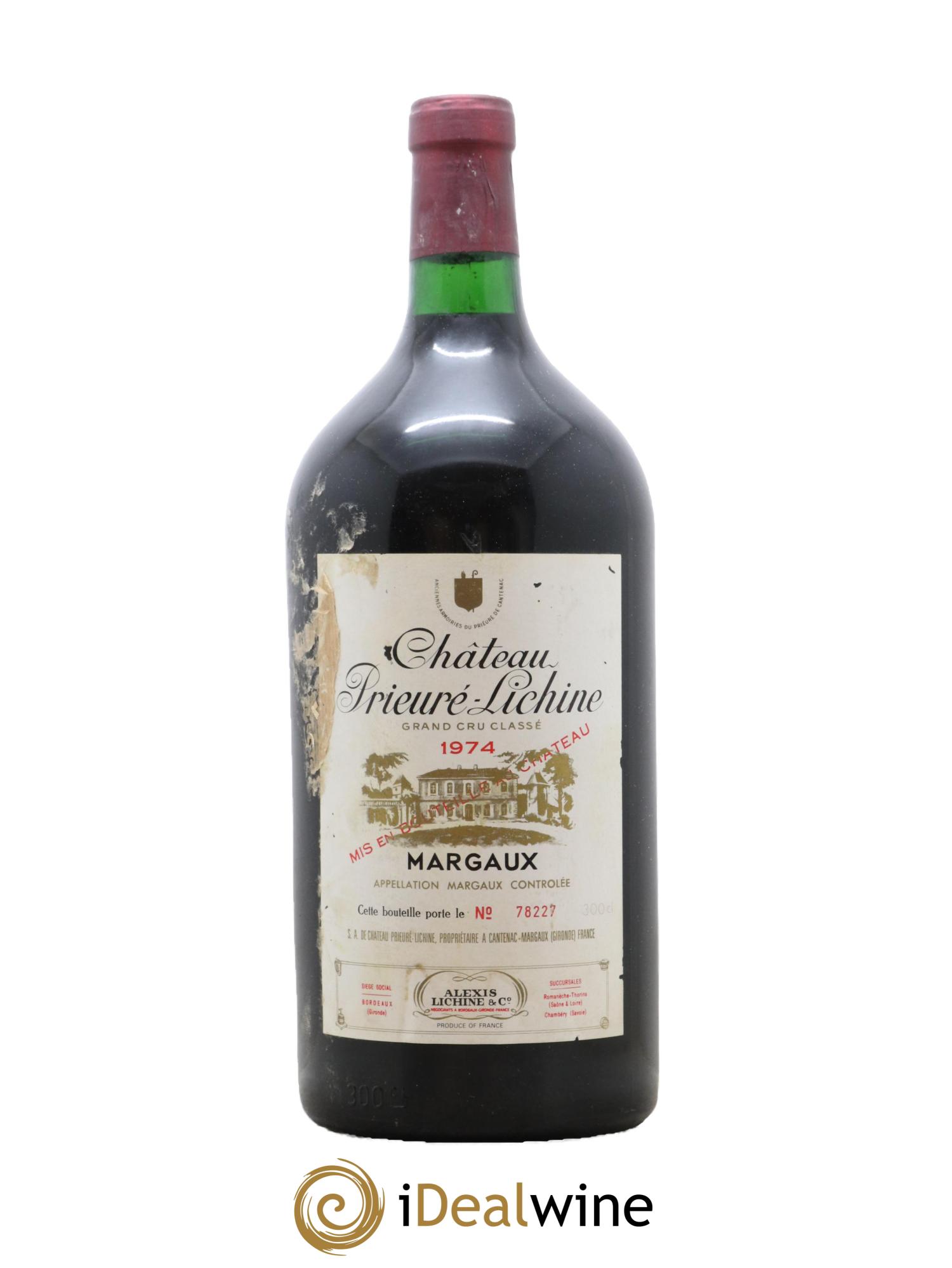 Château Prieuré Lichine 4ème Grand Cru Classé 1974 - Lot de 1 double magnum - 0