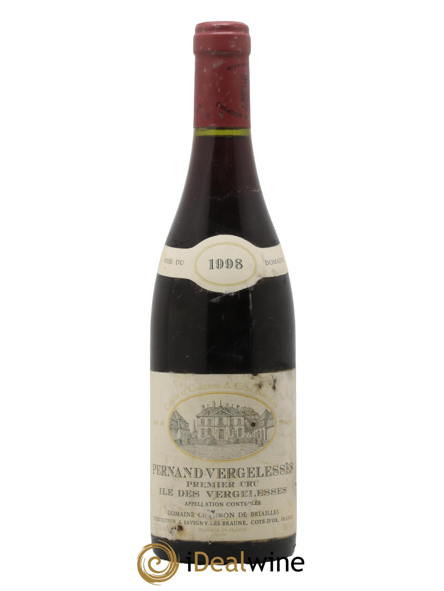 Pernand-Vergelesses 1er Cru Ile des Vergelesses Chandon de Briailles 1998 - Lotto di 1 bottiglia - 0