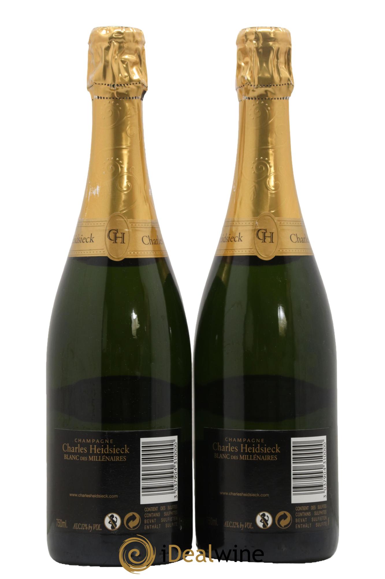 Blanc de Blancs Blanc des Millénaires Brut Charles Heidsieck 1995 - Lot de 2 bouteilles - 1