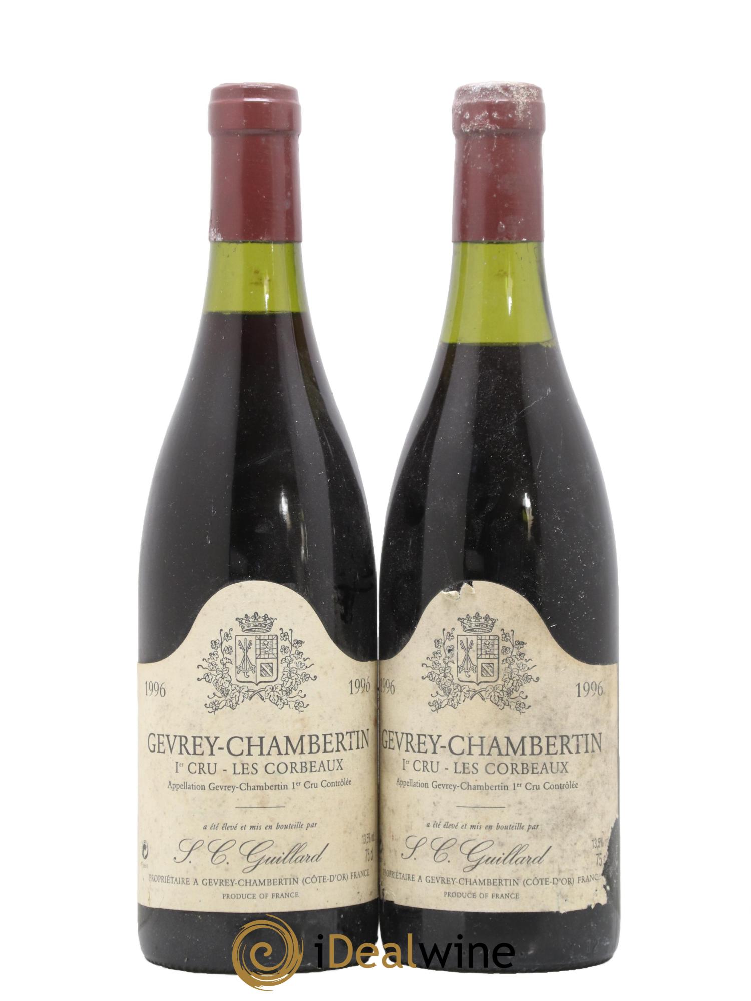 Gevrey-Chambertin 1er Cru Les Corbeaux Domaine Guillard 1996 - Lot de 2 bouteilles - 0