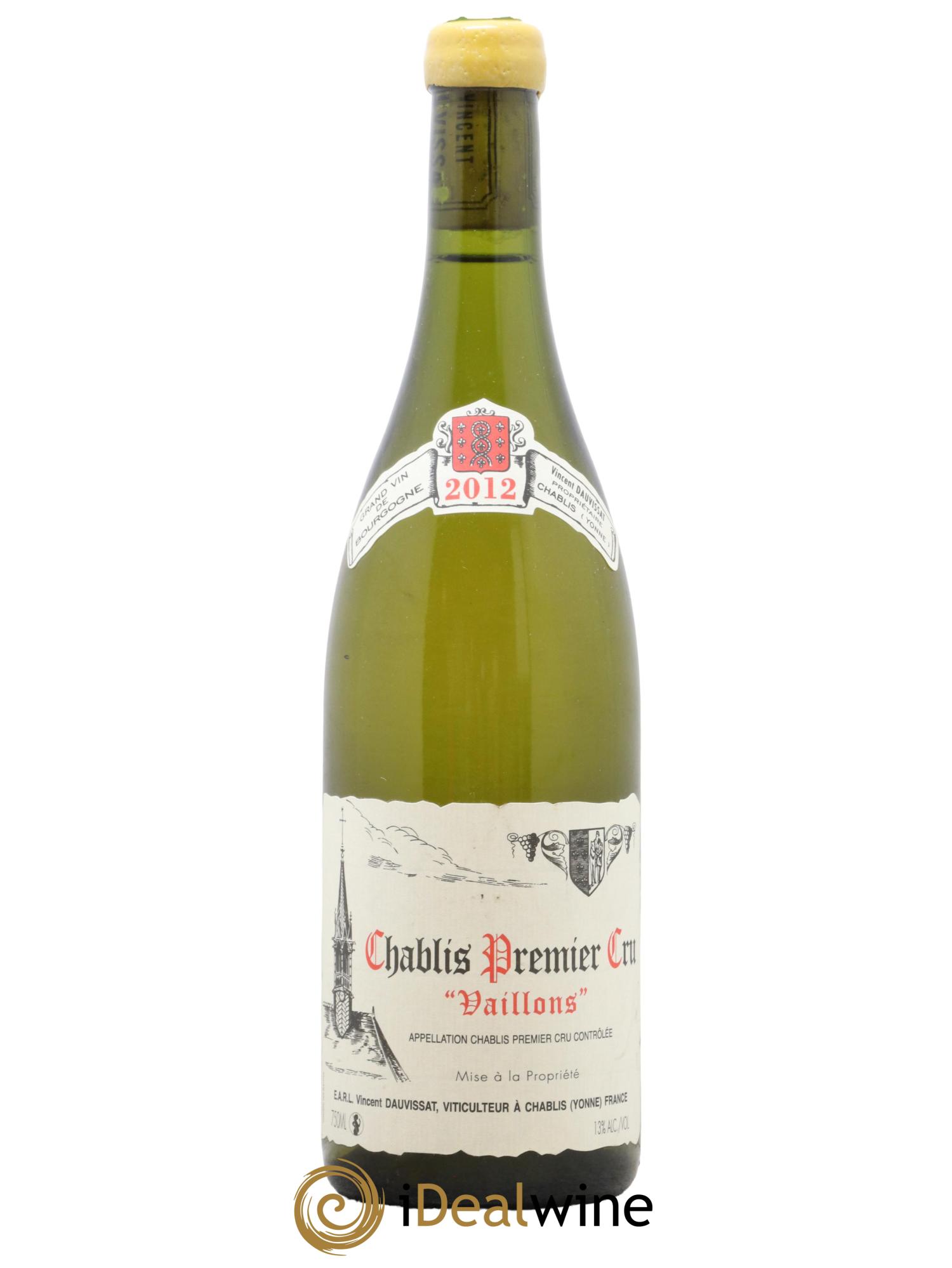 Chablis 1er Cru Vaillons Vincent Dauvissat (Domaine) 2012 - Lot de 1 bouteille - 0