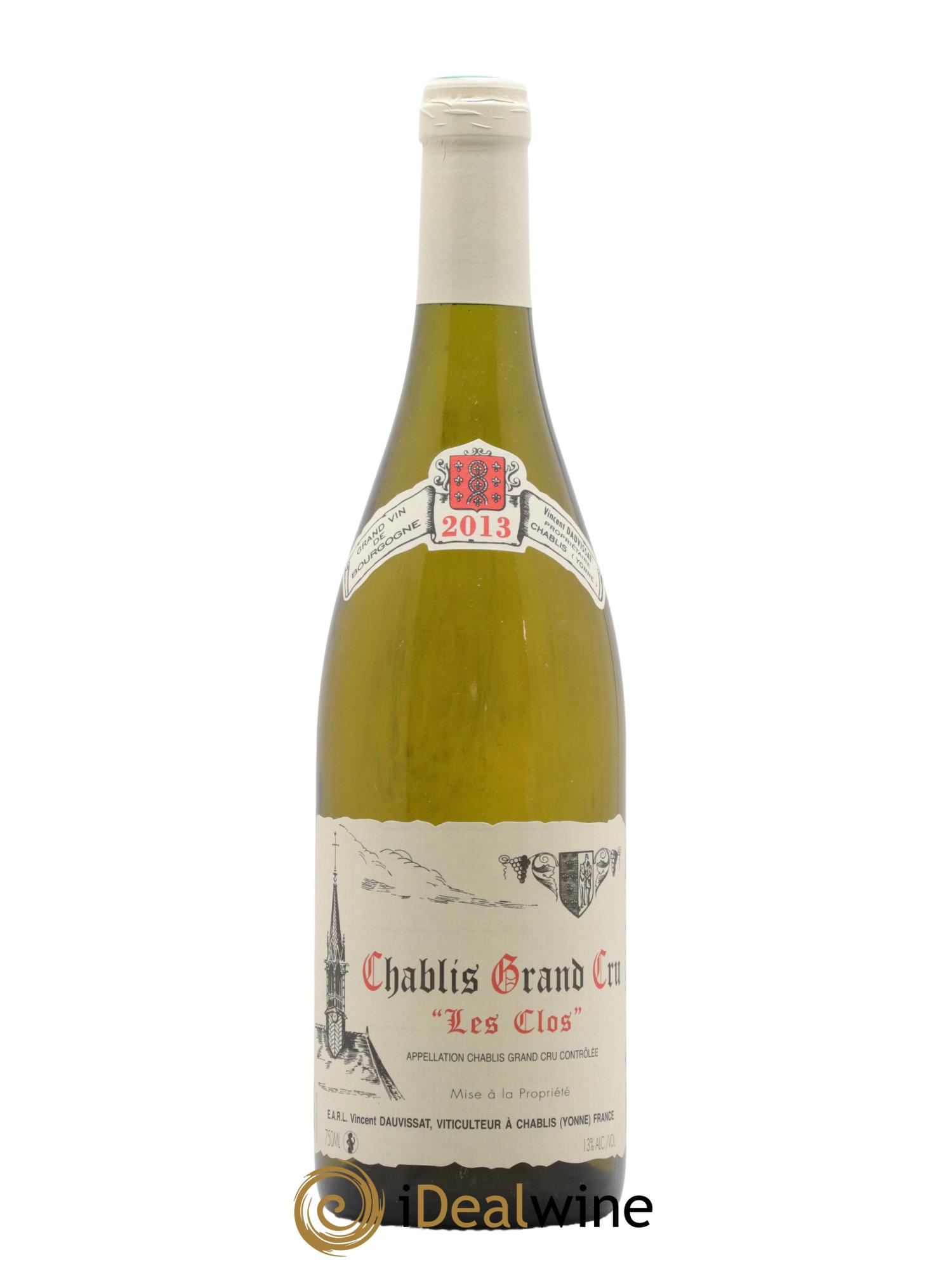 Chablis Grand Cru Les Clos Vincent Dauvissat (Domaine) 2013 - Lot de 1 bouteille - 0