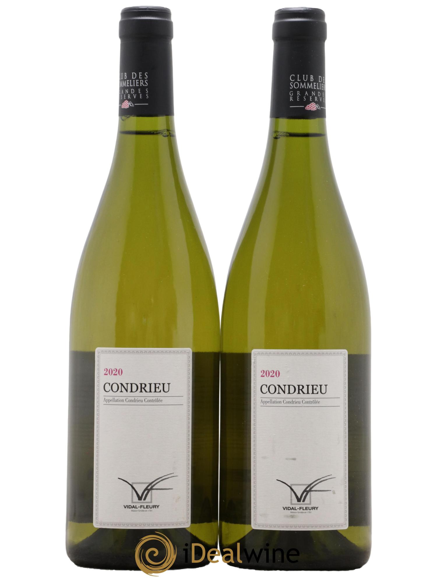 Condrieu Vidal Fleury Club des Sommeliers 2020 - Lot of 2 bottles - 0