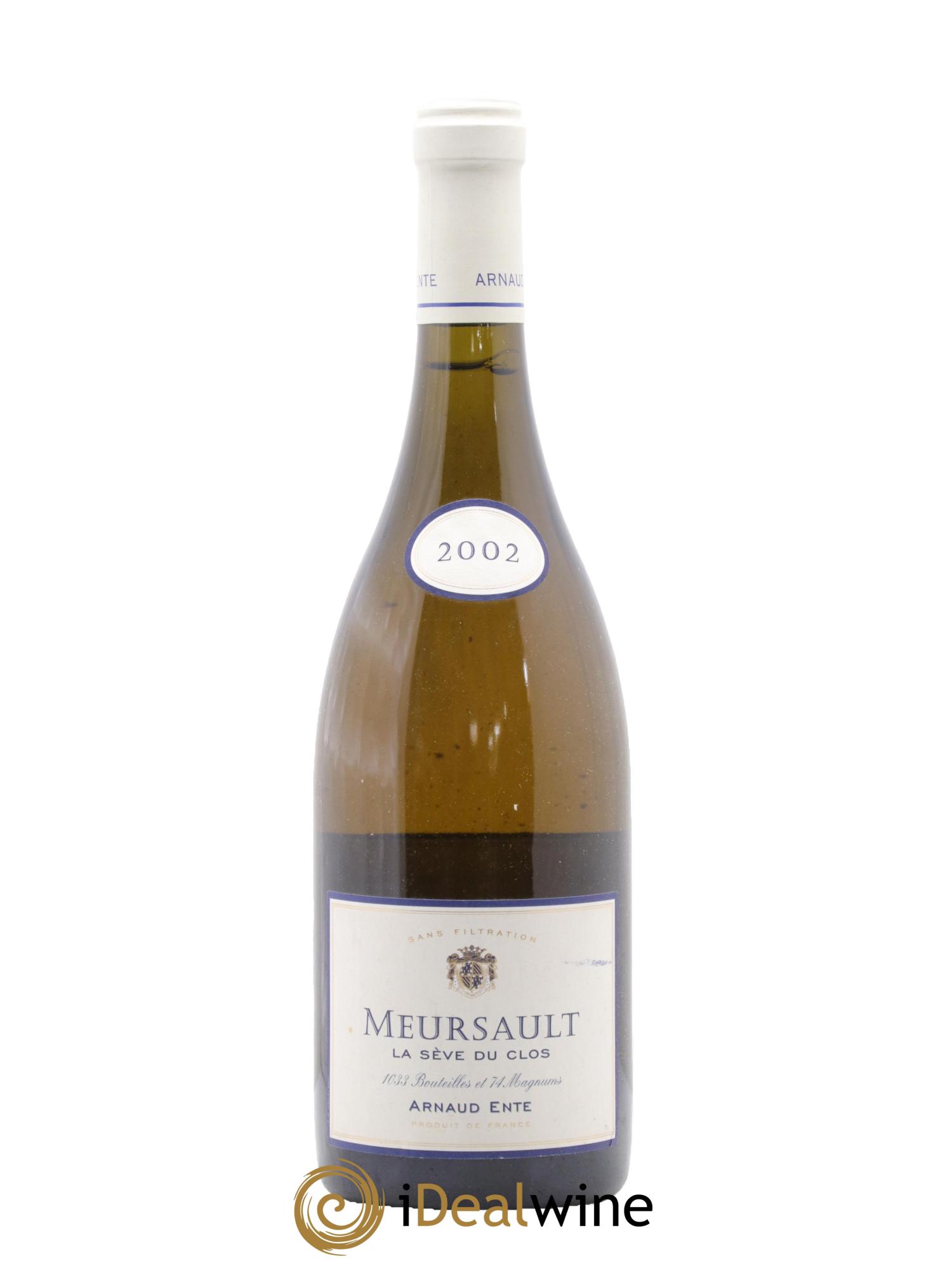 Meursault La Sève du Clos Arnaud Ente 2002 - Posten von 1 Flasche - 0