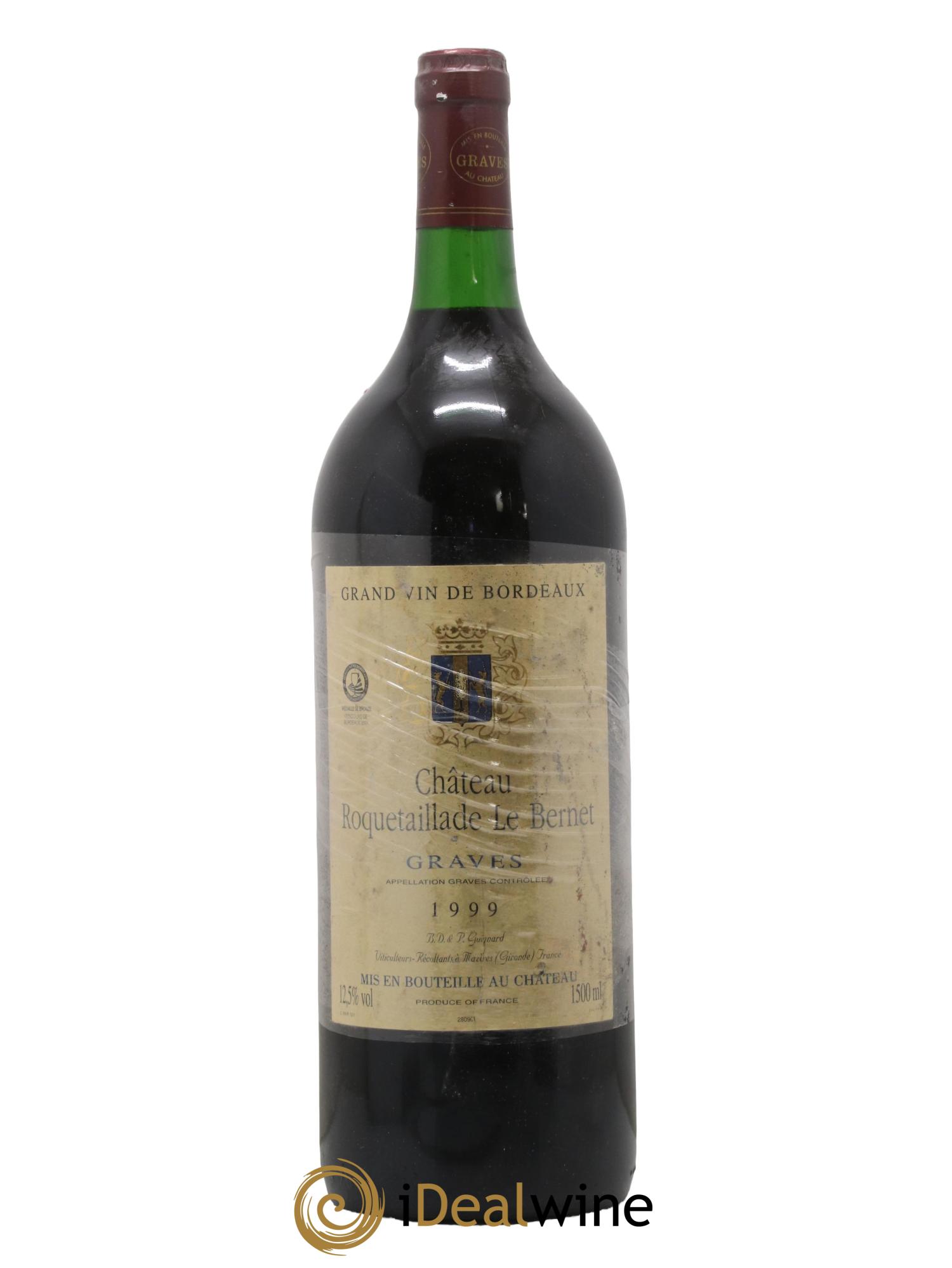 Graves Château Roquetaille Le Bernet 1999 - Lotto di 1 magnum - 0