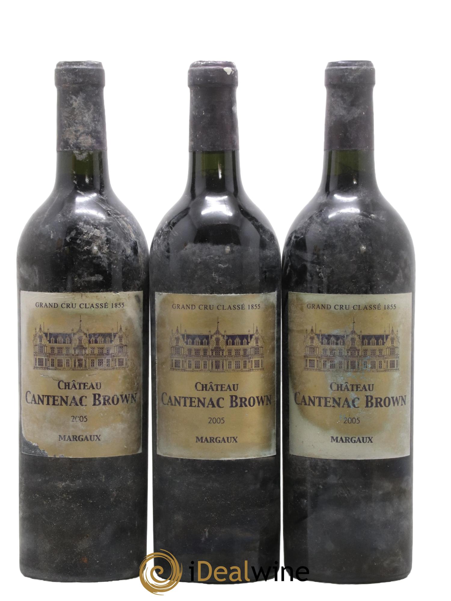 Château Cantenac Brown 3ème Grand Cru Classé 2005 - Lot of 3 bottles - 0