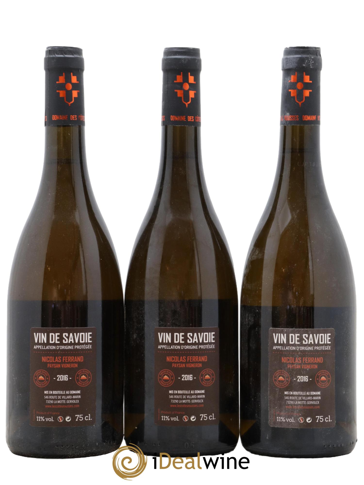 Vin de Savoie La Pente Cotes Rousses 2016 - Lot of 3 bottles - 1