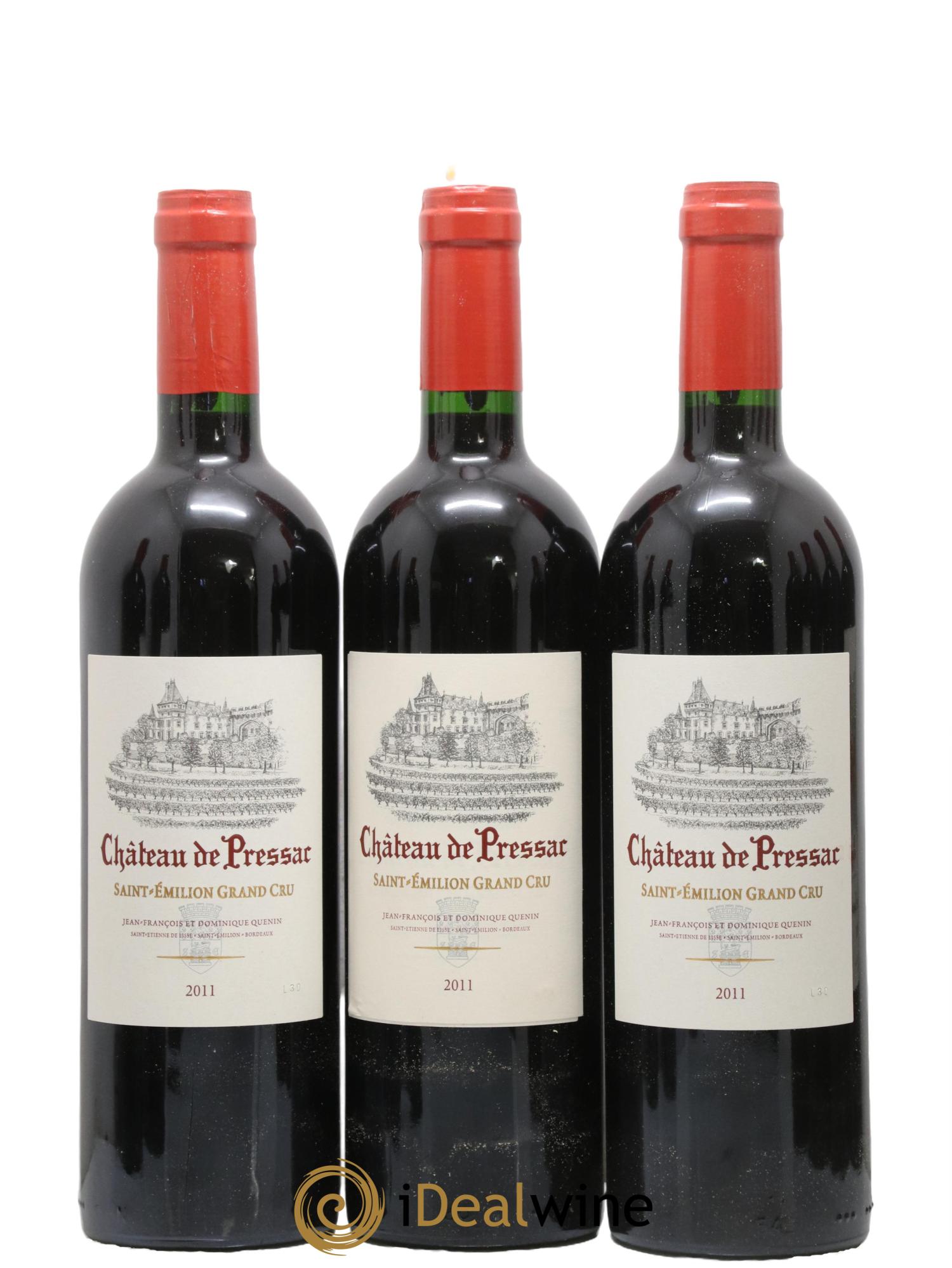 Château de Pressac Grand Cru Classé 2011 - Posten von 6 Flaschen - 2