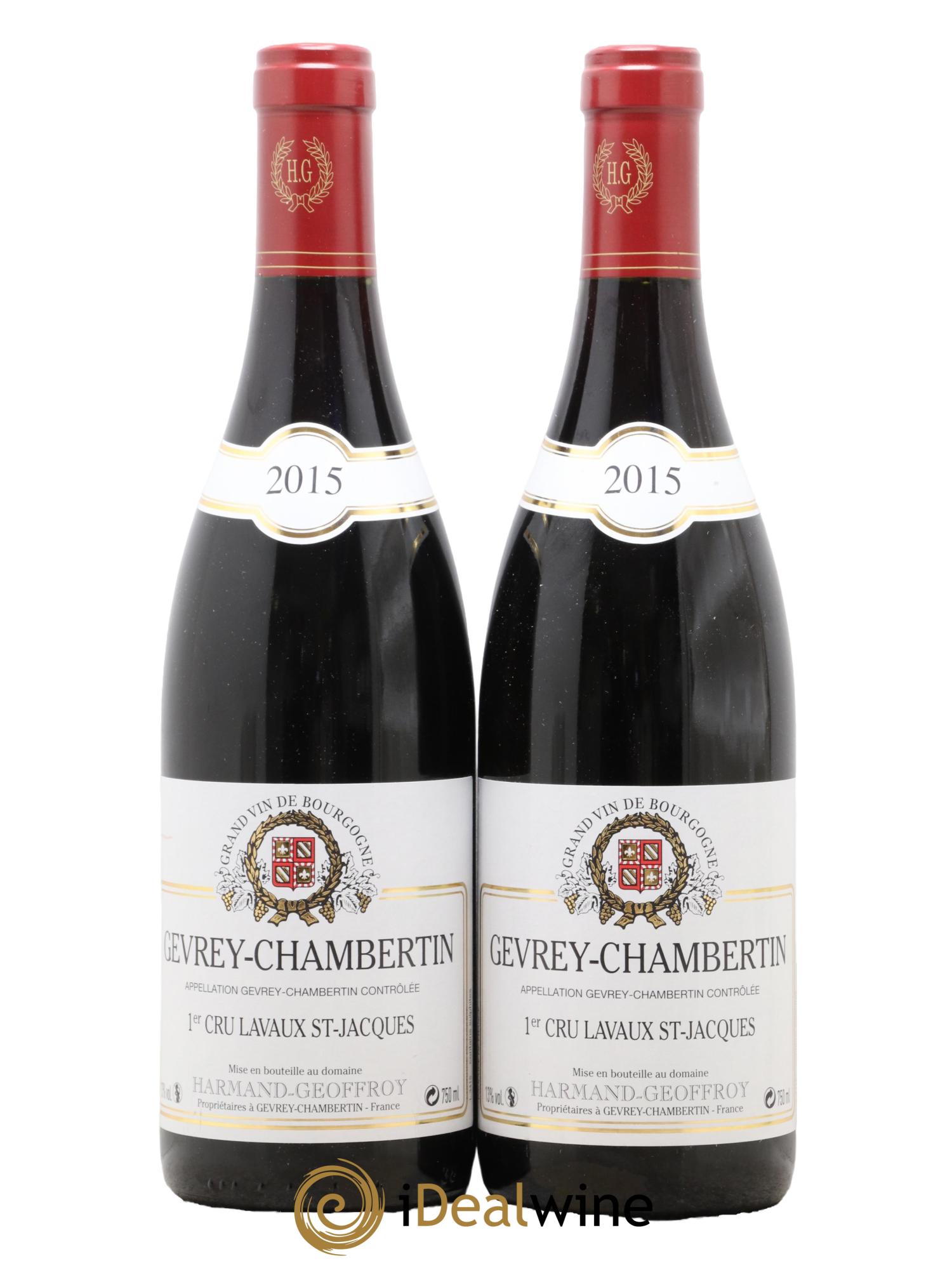 Gevrey-Chambertin 1er Cru Lavaux Saint Jacques Harmand-Geoffroy (Domaine) 2015 - Lot of 2 bottles - 0