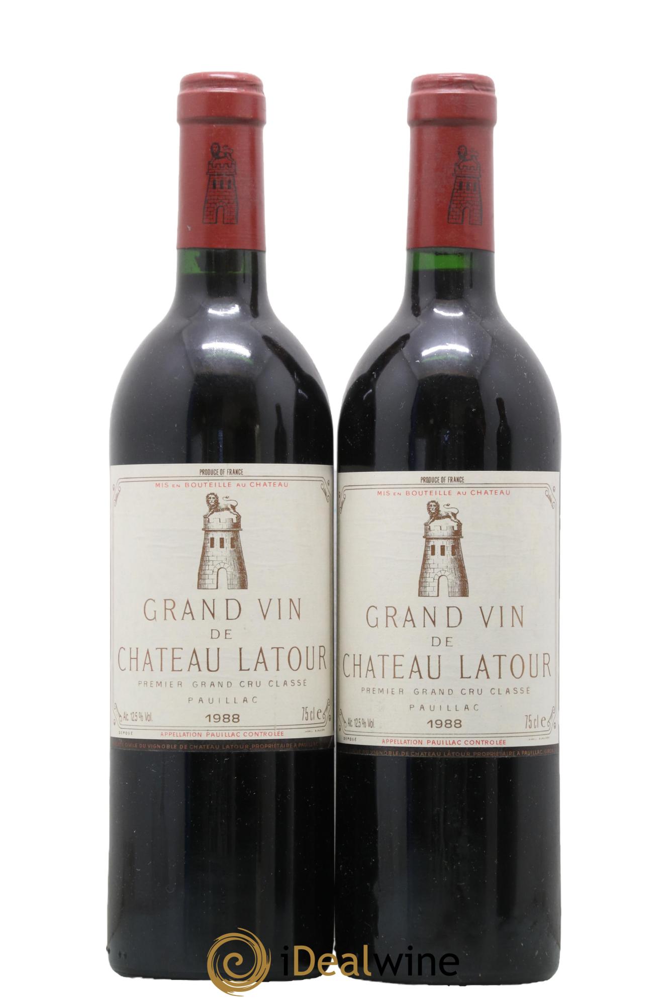 Château Latour 1er Grand Cru Classé 1988 - Lot de 2 bouteilles - 0