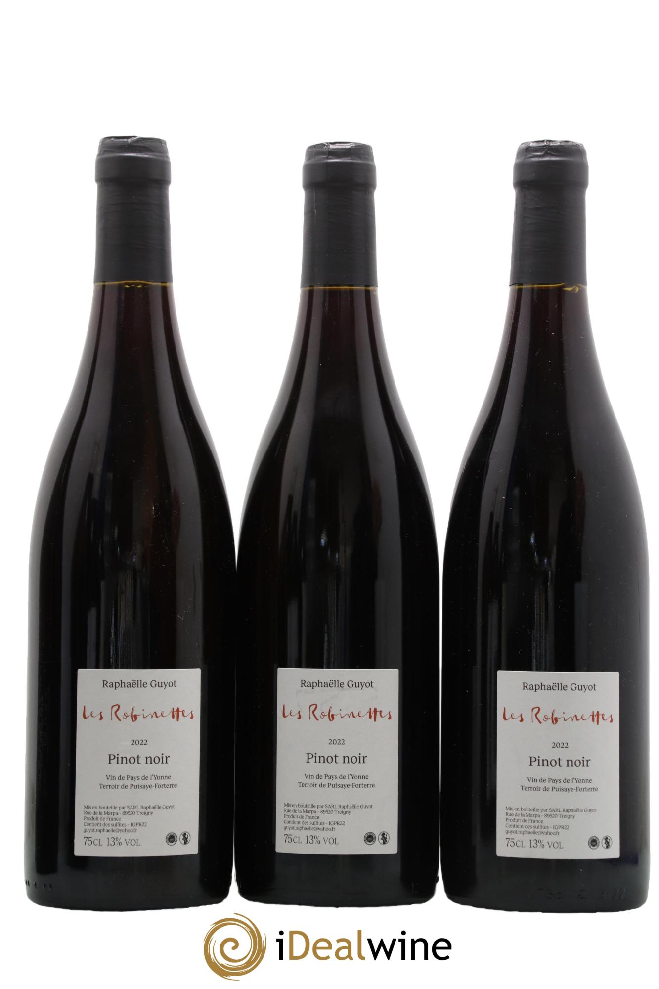 IGP Yonne Les Robinettes Raphaelle Guyot 2022 - Lot of 3 bottles - 1