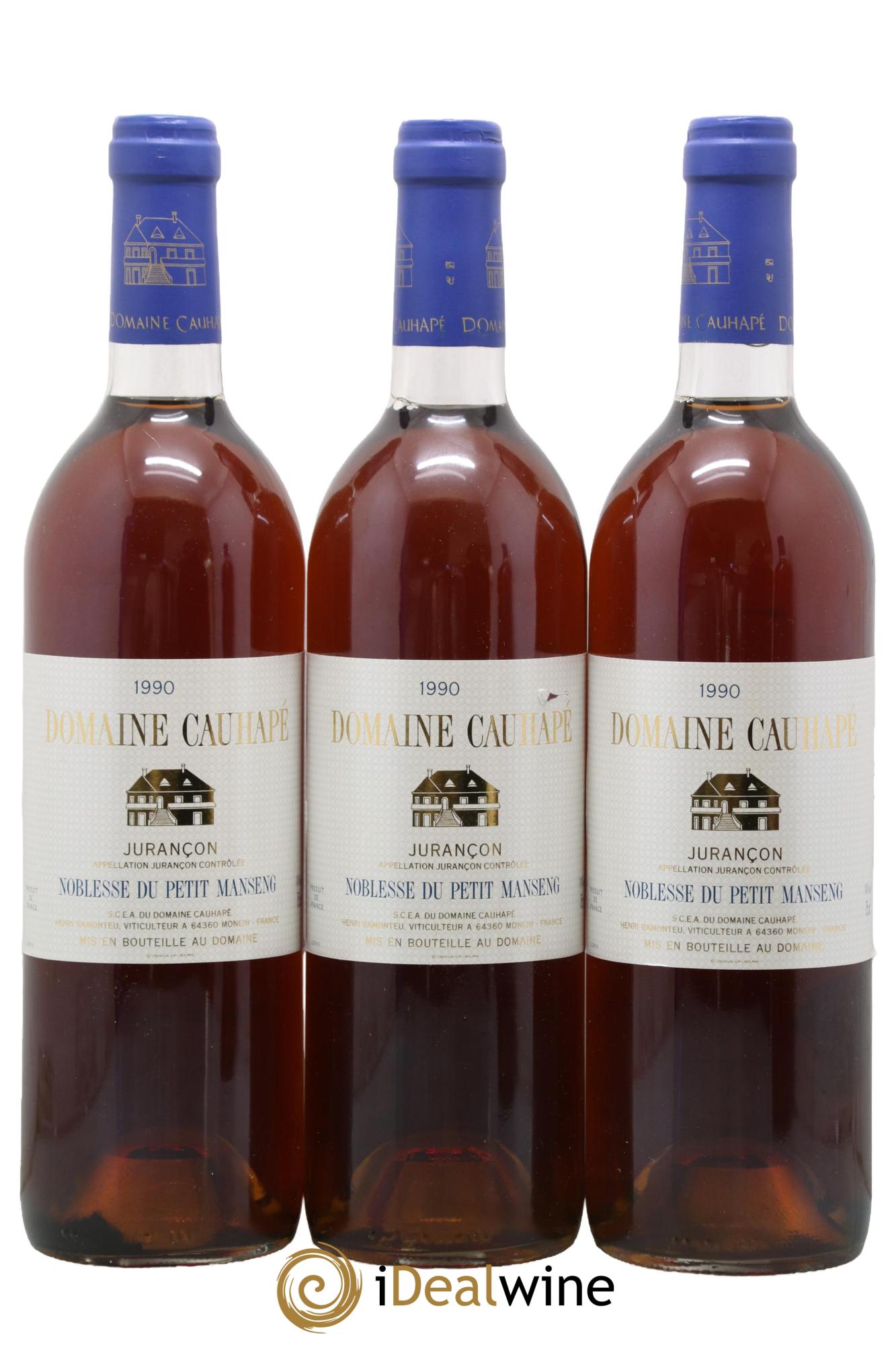 Jurançon Noblesse Du Petit Manseng Cauhapé 1990 - Posten von 3 Flaschen - 0