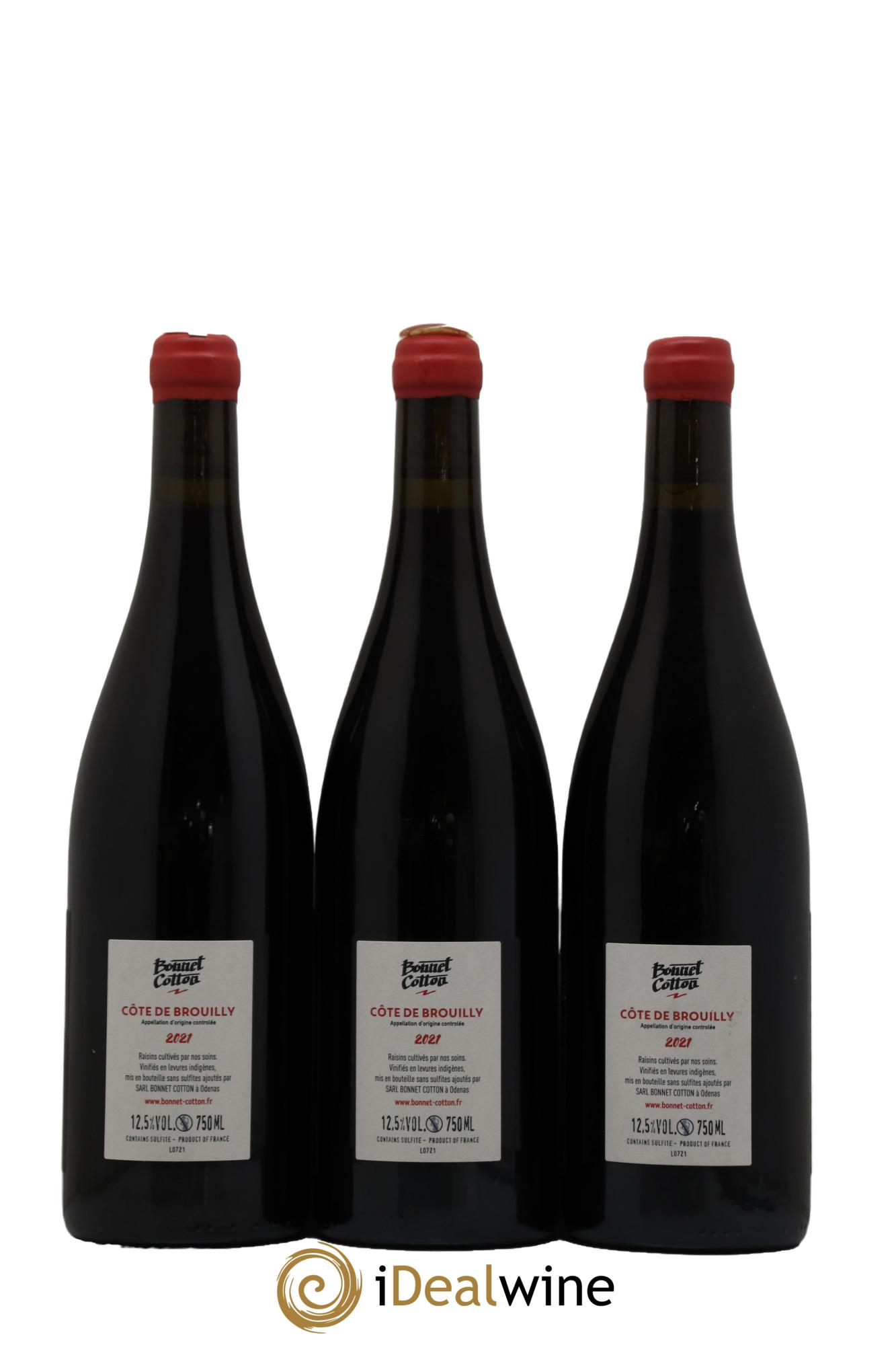 Côte de Brouilly Bonnet-Cotton (Domaine)  2021 - Lot de 3 bouteilles - 1