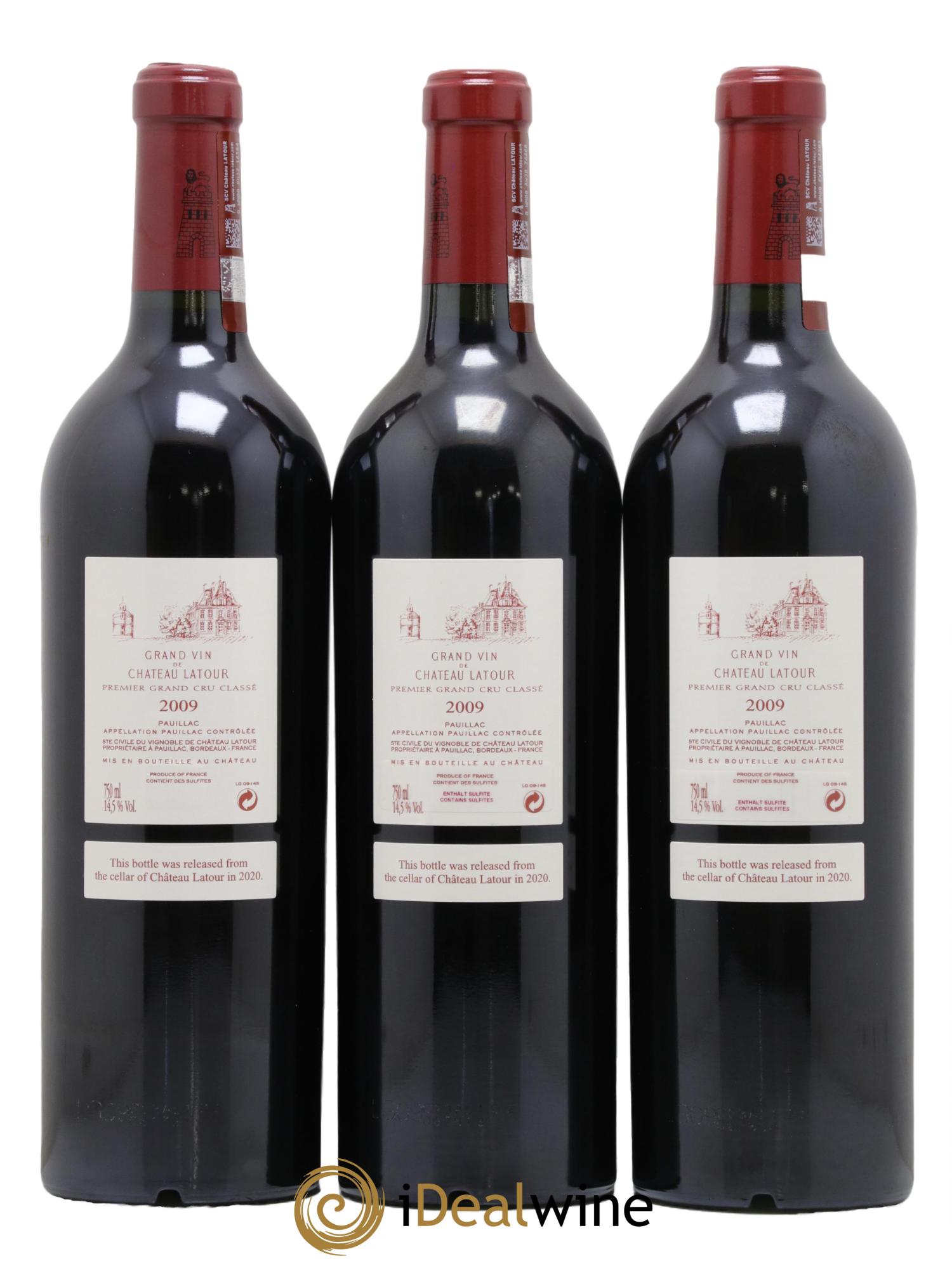 Château Latour 1er Grand Cru Classé 2009 - Lot de 3 bouteilles - 1