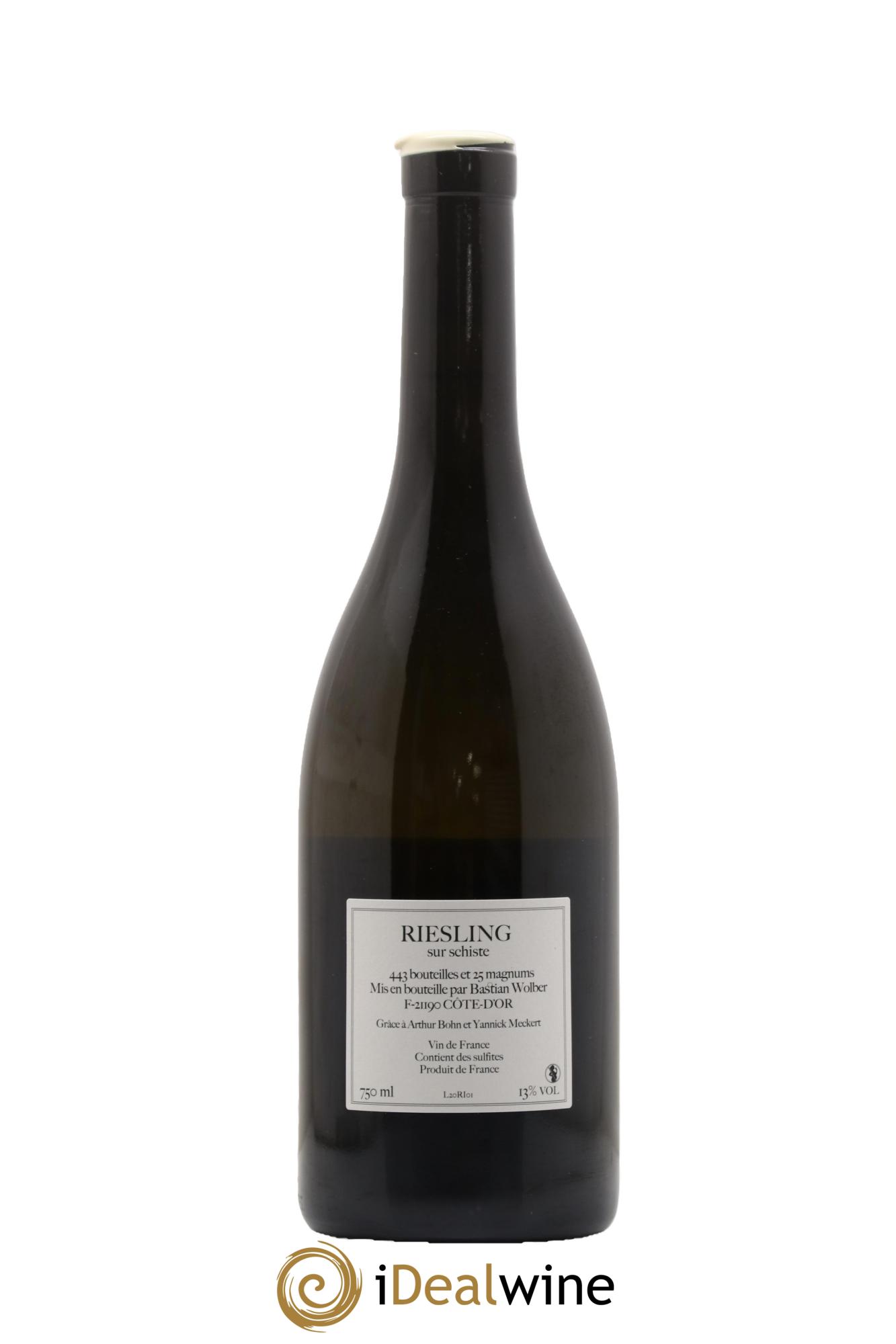 Vin de France Riesling Bastian Wolber  2020 - Lotto di 1 bottiglia - 1