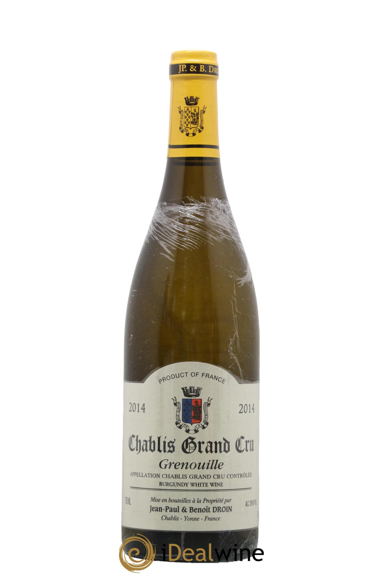 Chablis Grand Cru Grenouilles Jean-Paul & Benoît Droin (Domaine) 2014 - Lot de 1 bouteille - 0