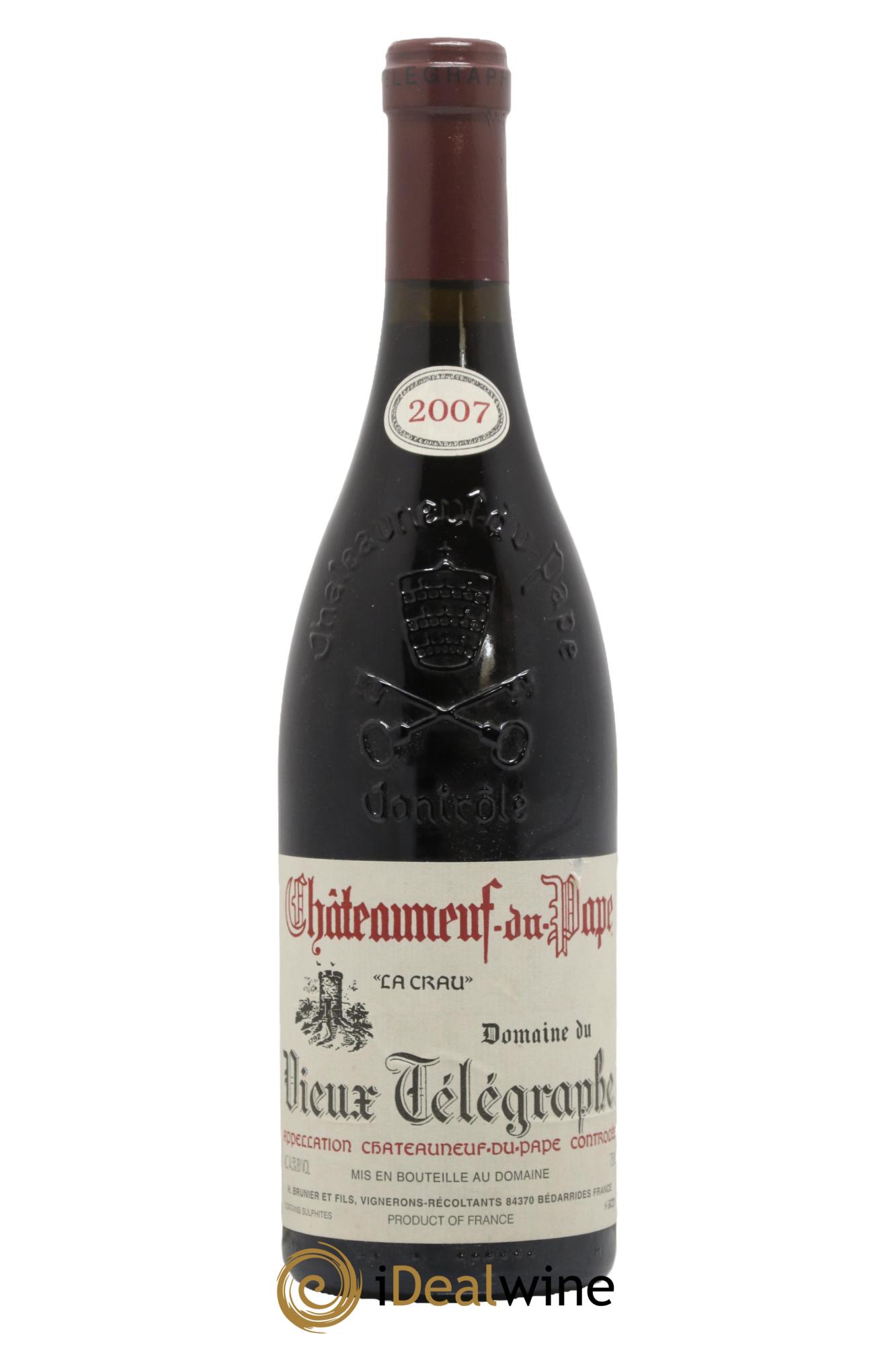 Châteauneuf-du-Pape Vieux Télégraphe (Domaine du) Vignobles Brunier 2007 - Lotto di 1 bottiglia - 0