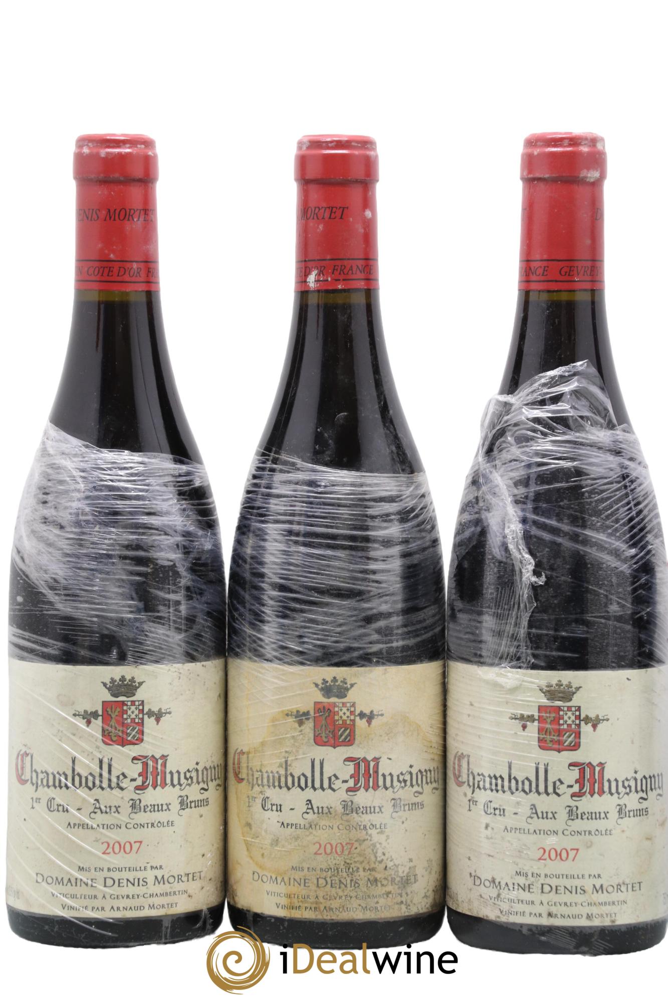 Chambolle-Musigny 1er Cru Aux Beaux Bruns Denis Mortet (Domaine) 2007 - Lot de 3 bouteilles - 0