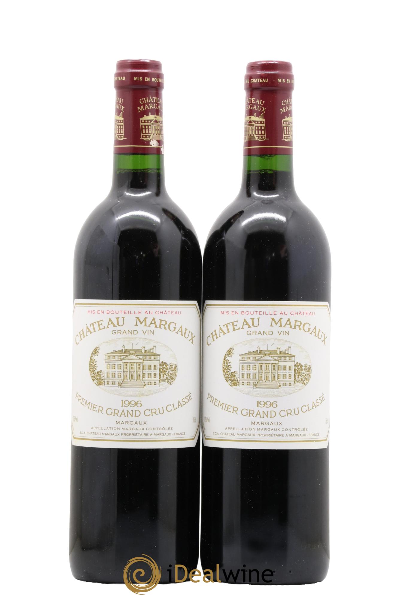 Château Margaux 1er Grand Cru Classé 1996 - Lotto di 2 bottiglie - 0