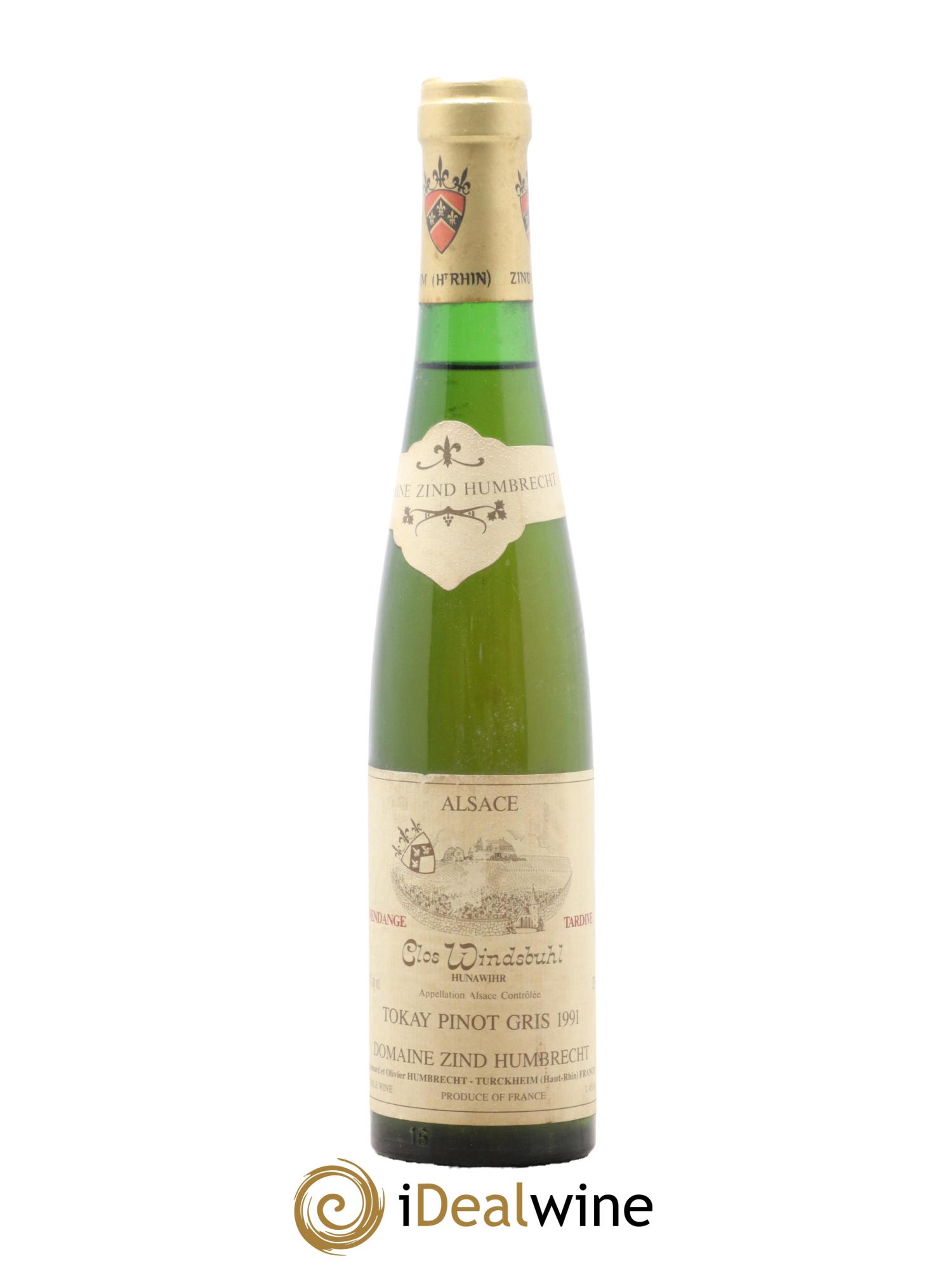 Alsace Pinot Gris (anciennement Tokay) Vendanges Tardives Clos Windsbuhl Zind-Humbrecht (Domaine) 1991 - Posten von 1 Demi-Flasche - 0