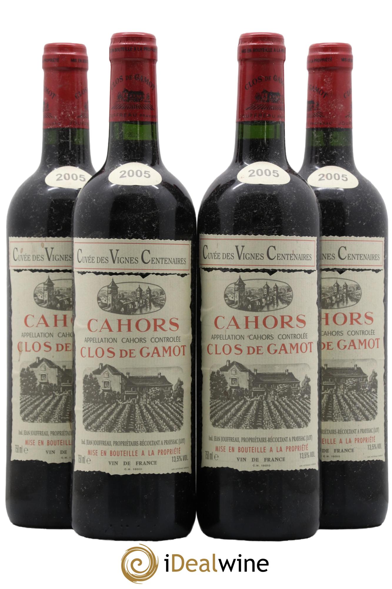 Cahors Clos de Gamot Cuvée des Vignes Centenaires 2005 - Posten von 4 Flaschen - 0