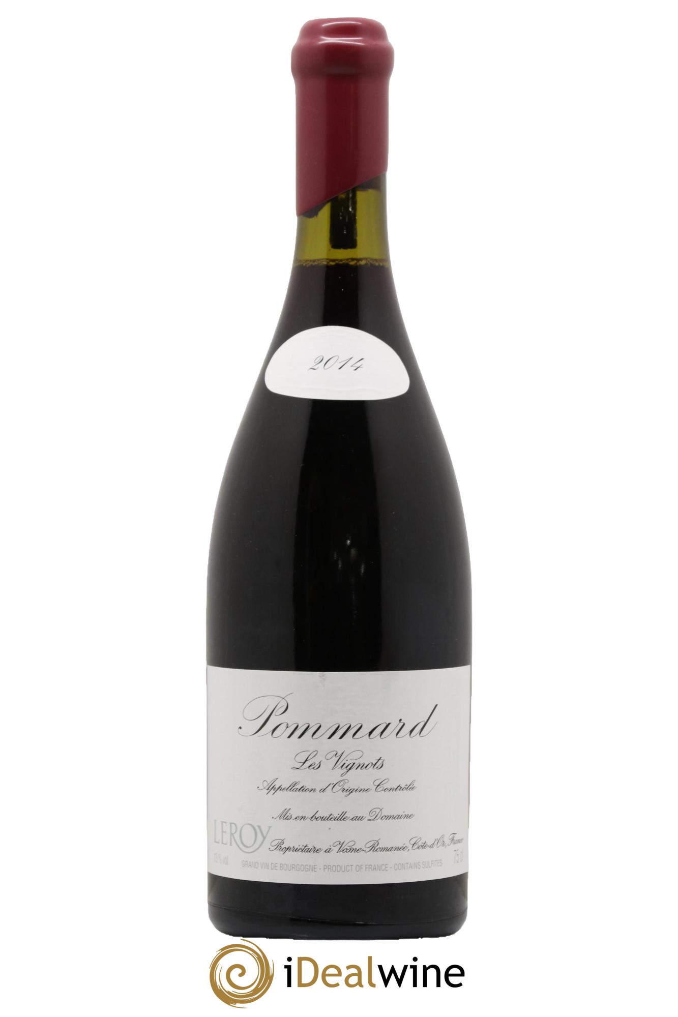 Pommard Les Vignots Leroy (Domaine) 2014 - Lot de 1 bouteille - 0