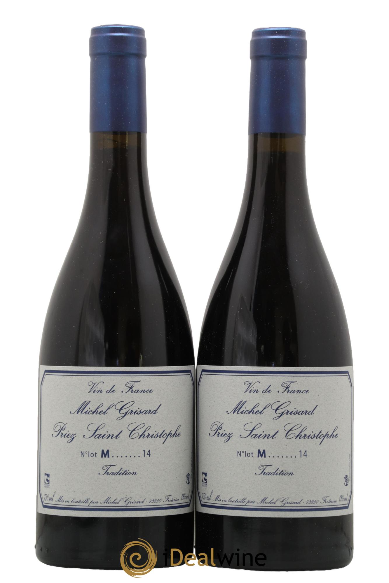 Vin de France Priez Saint Christophe Michel Grisard 2014 - Posten von 2 Flaschen - 0