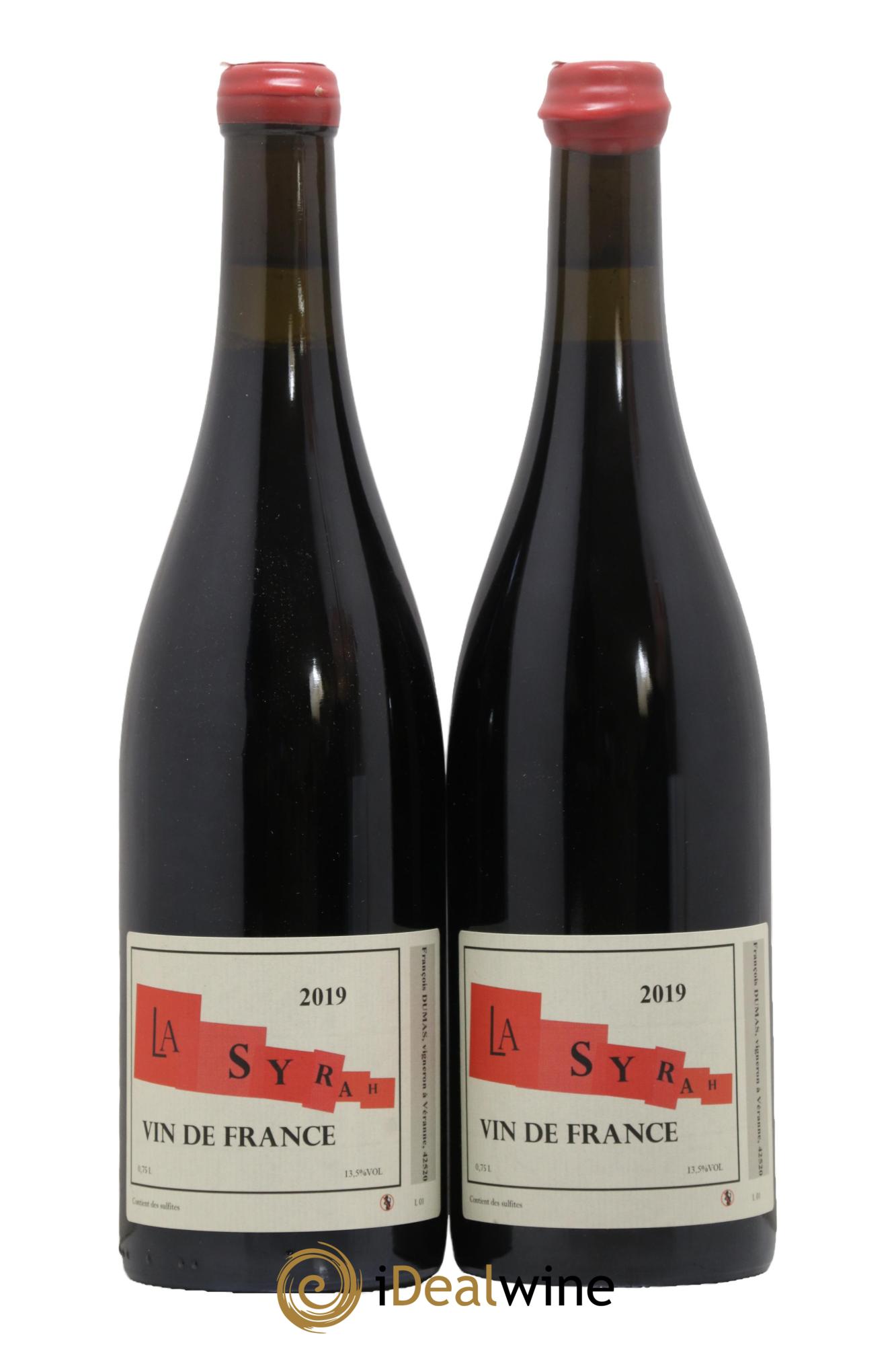 Vin de France Syrah Francois Dumas 2019 - Lot of 2 bottles - 0