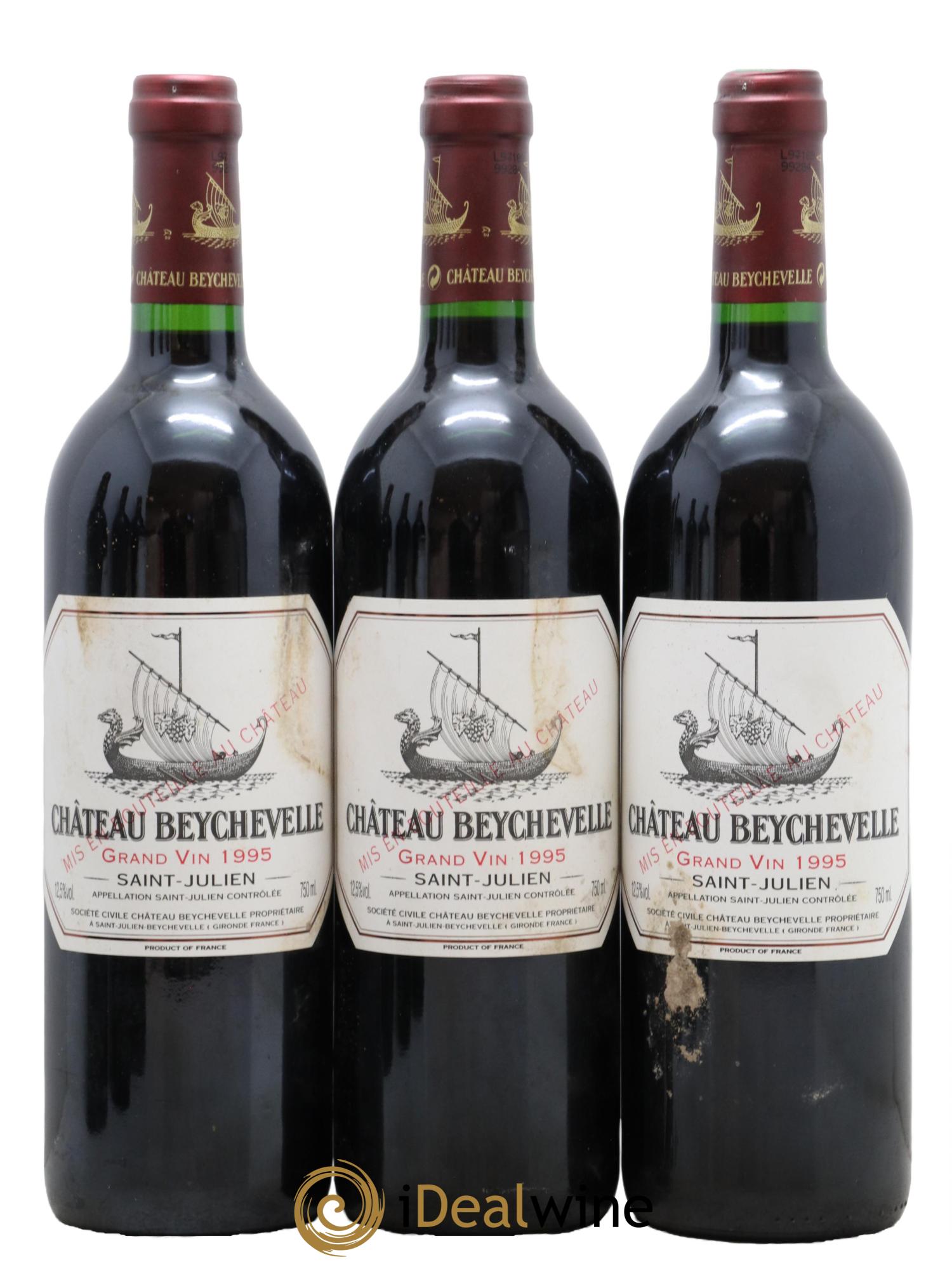 Château Beychevelle 4ème Grand Cru Classé  1995 - Lotto di 6 bottiglie - 1