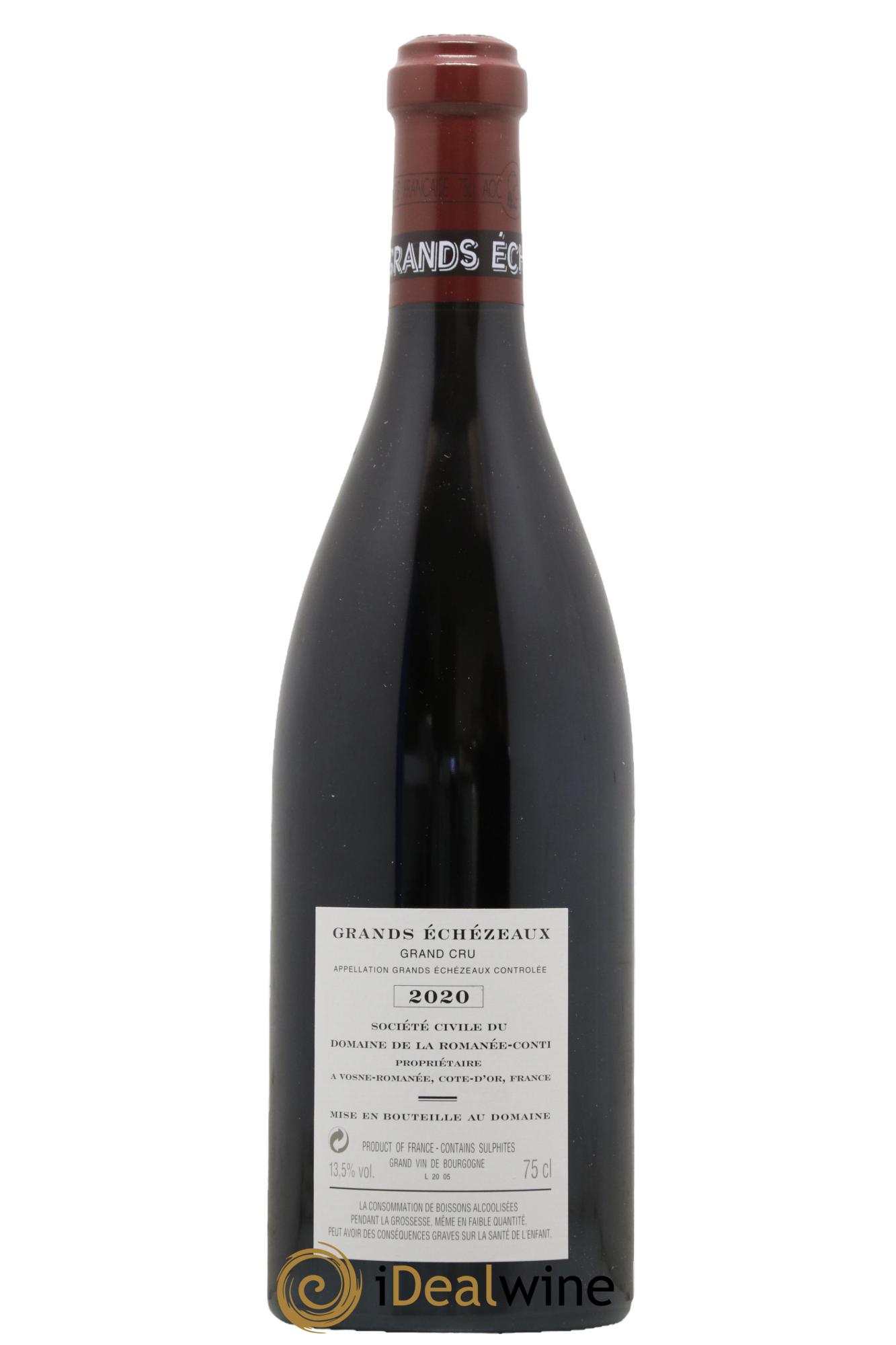 Grands-Echezeaux Grand Cru Domaine de la Romanée-Conti 2020 - Lot de 1 bouteille - 1