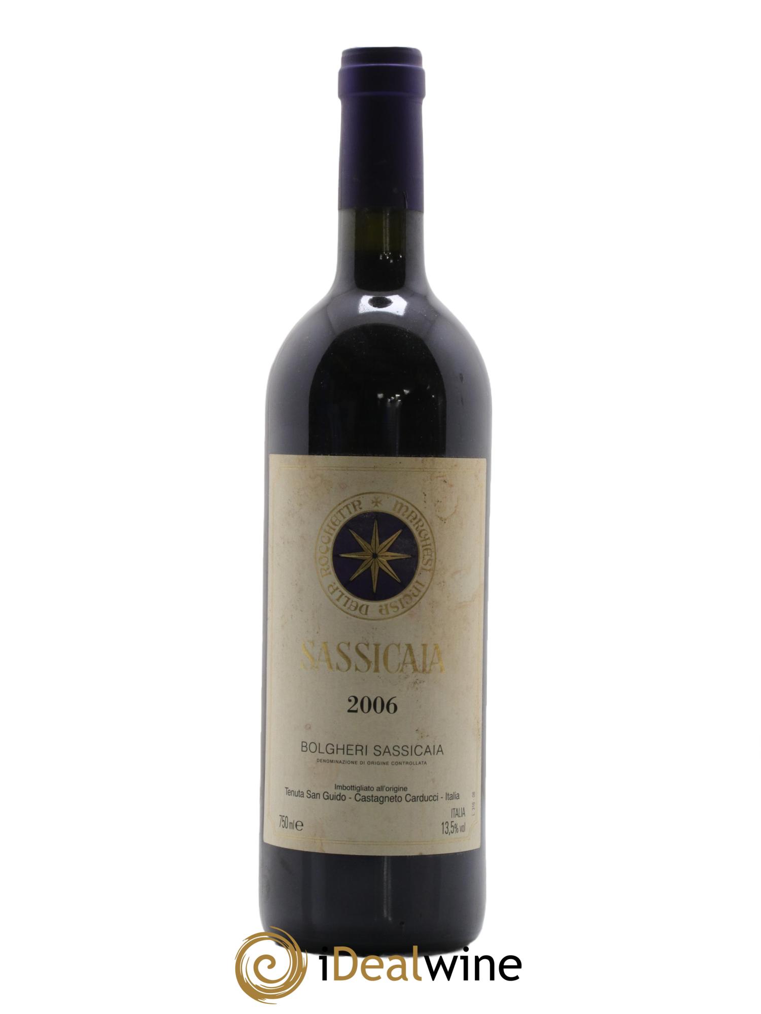 Bolgheri DOC Sassicaia Tenuta San Guido 2006 - Lot de 1 bouteille - 0