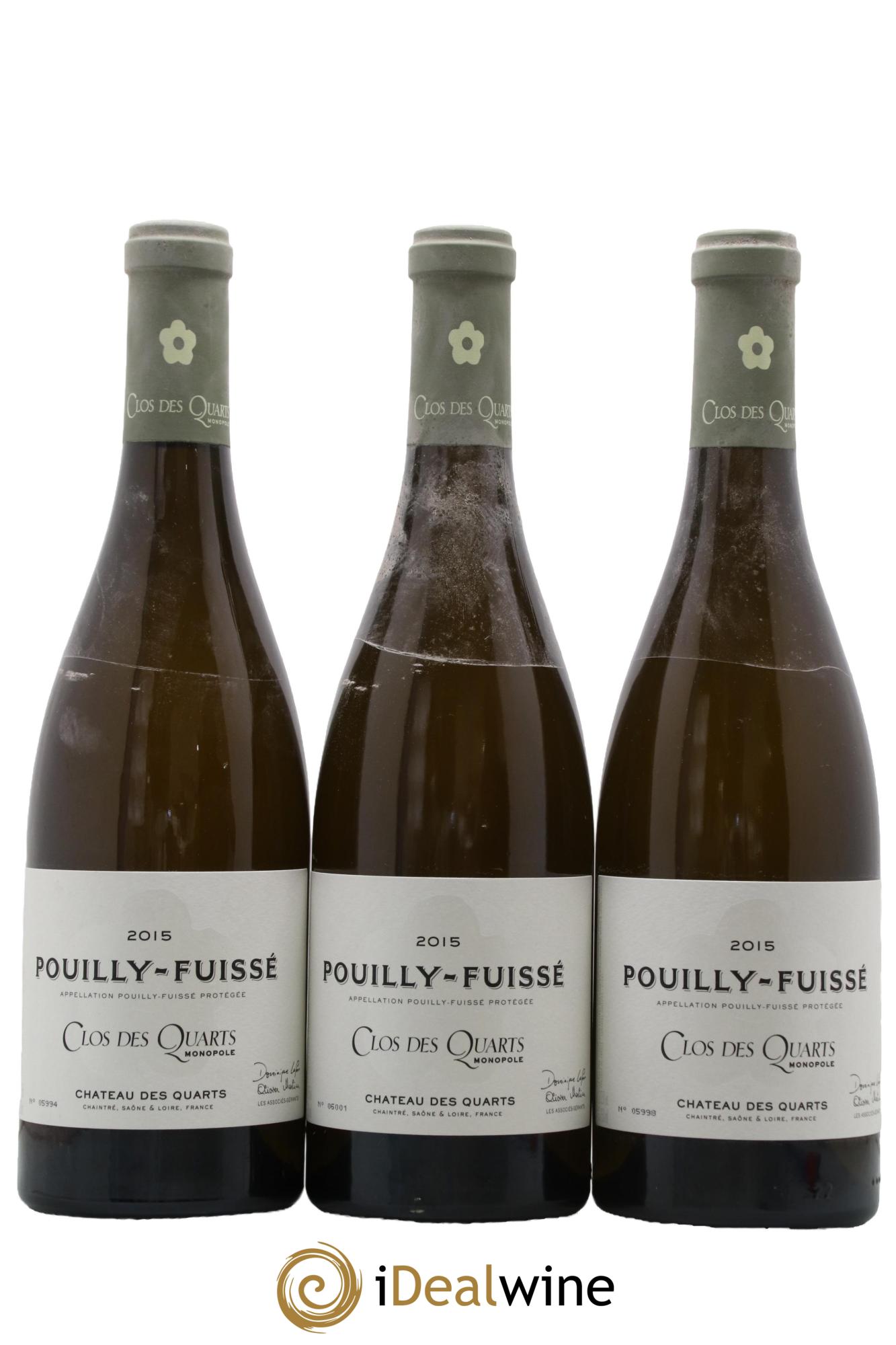 Pouilly-Fuissé Château des Quarts Clos des Quarts Monopole 2015 - Lot of 3 bottles - 0