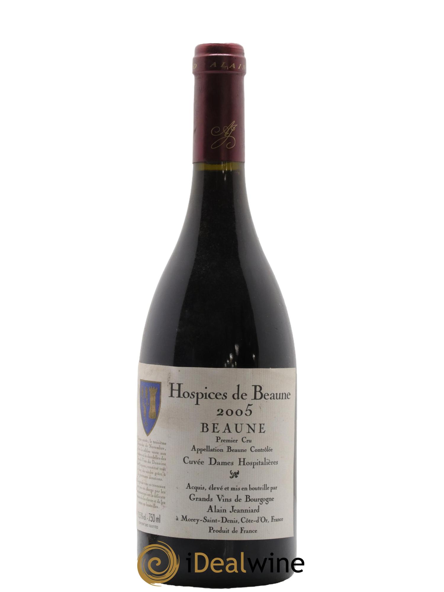 Beaune 1er Cru Cuvée Dames Hospitalières Hospices de Beaune Alain Jeanniard 2005 - Posten von 1 Flasche - 0