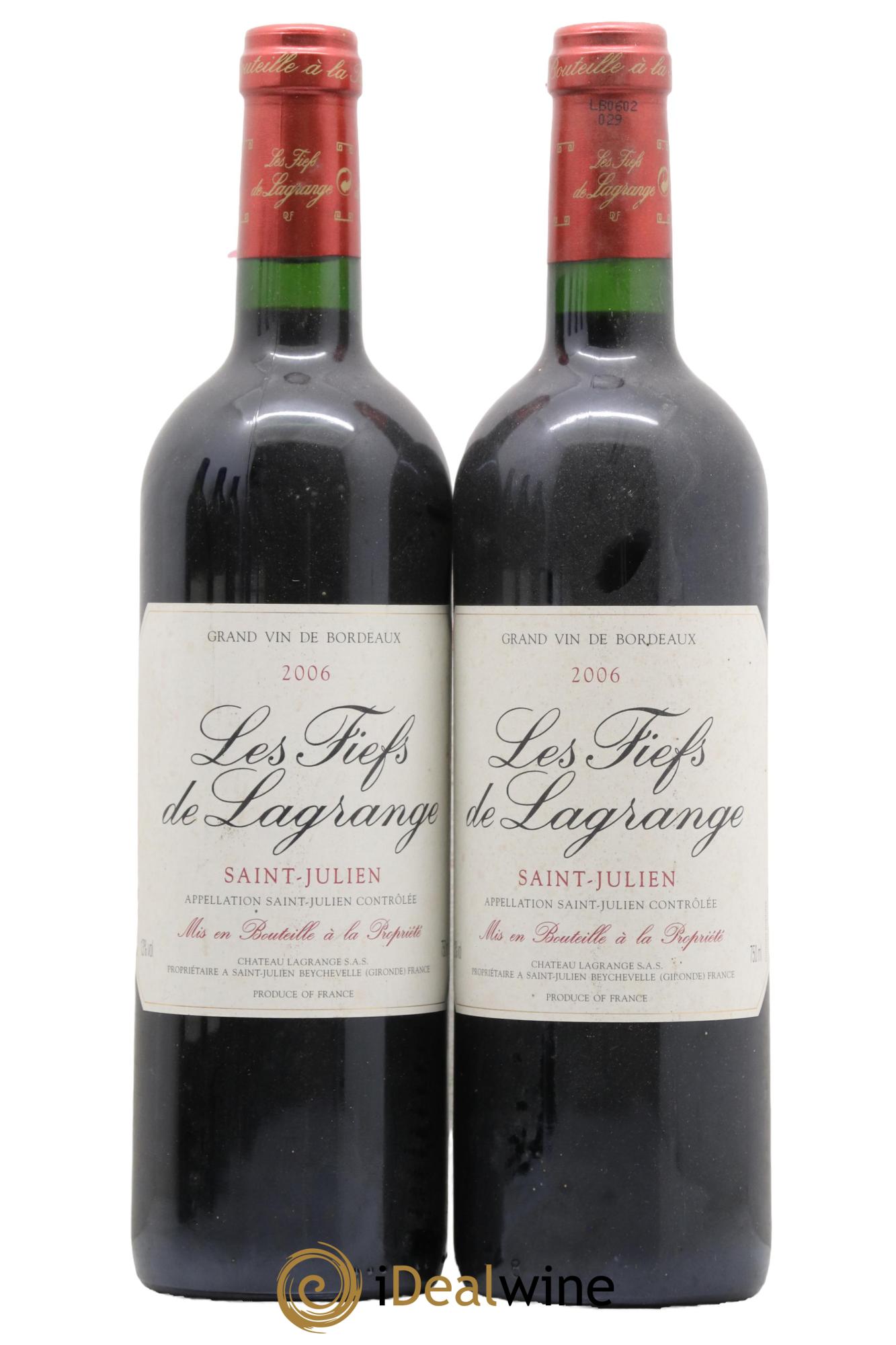 Les Fiefs de Lagrange Second Vin 2006 - Lot of 2 bottles - 0