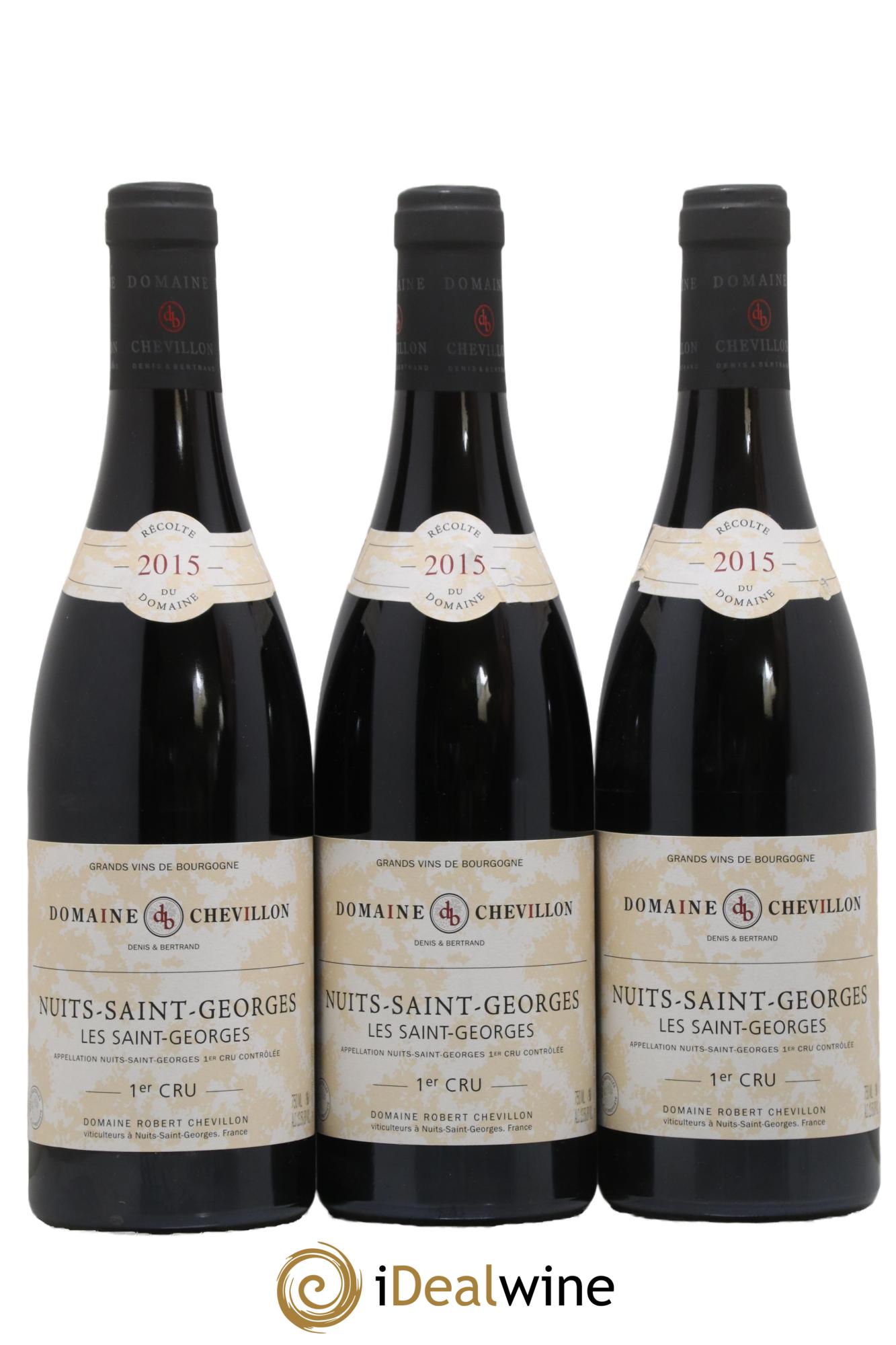 Nuits Saint-Georges 1er Cru Les Saint Georges Robert Chevillon 2015 - Lot of 3 bottles - 0