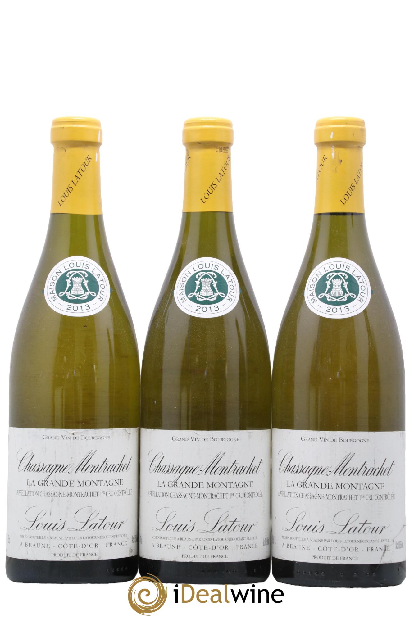 Chassagne-Montrachet 1er Cru La Grande Montagne Louis Latour 2013 - Lot of 3 bottles - 0