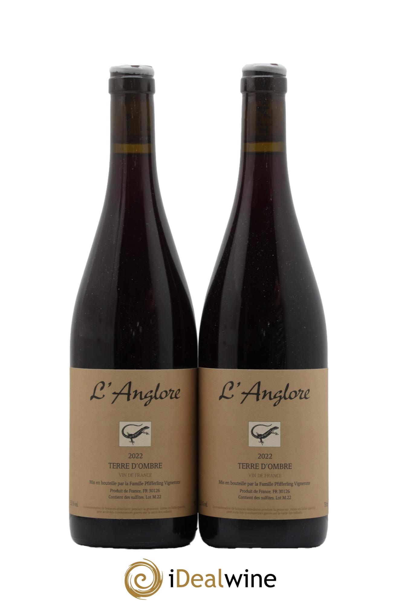 Vin de France Terre d'Ombre L'Anglore  2022 - Lot de 2 bouteilles - 0