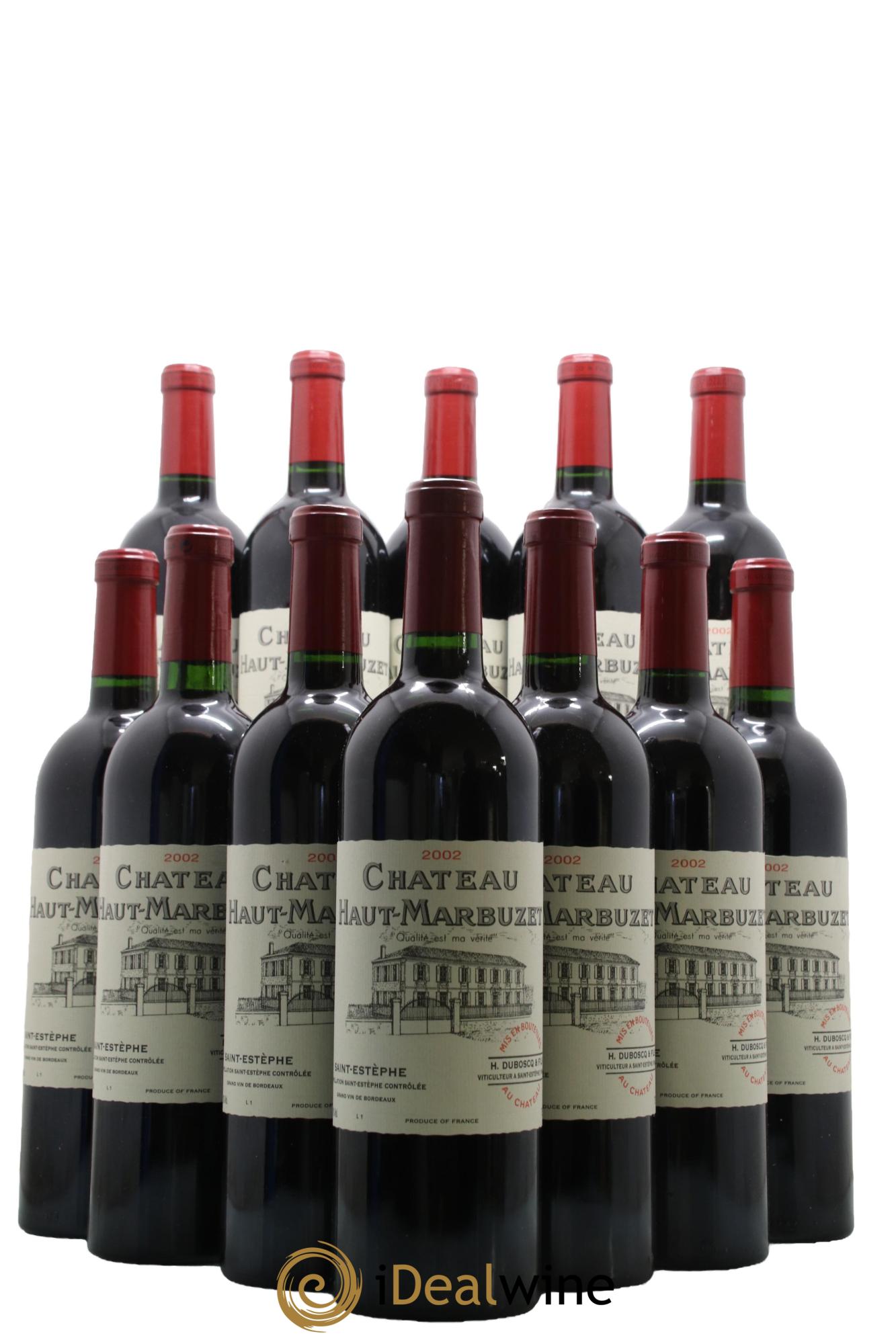 Château Haut Marbuzet 2002 - Lot de 12 bouteilles - 0