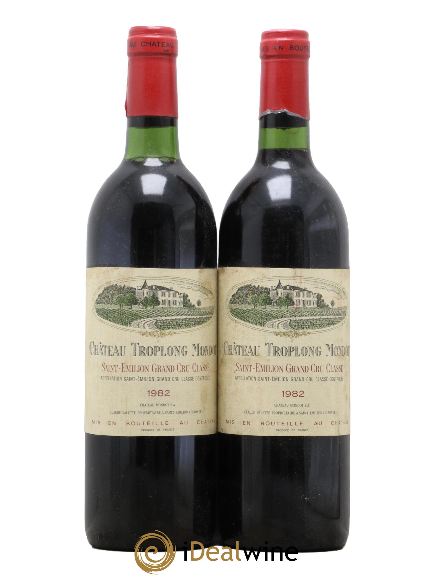 Château Troplong Mondot 1er Grand Cru Classé B 1982 - Lot of 2 bottles - 0