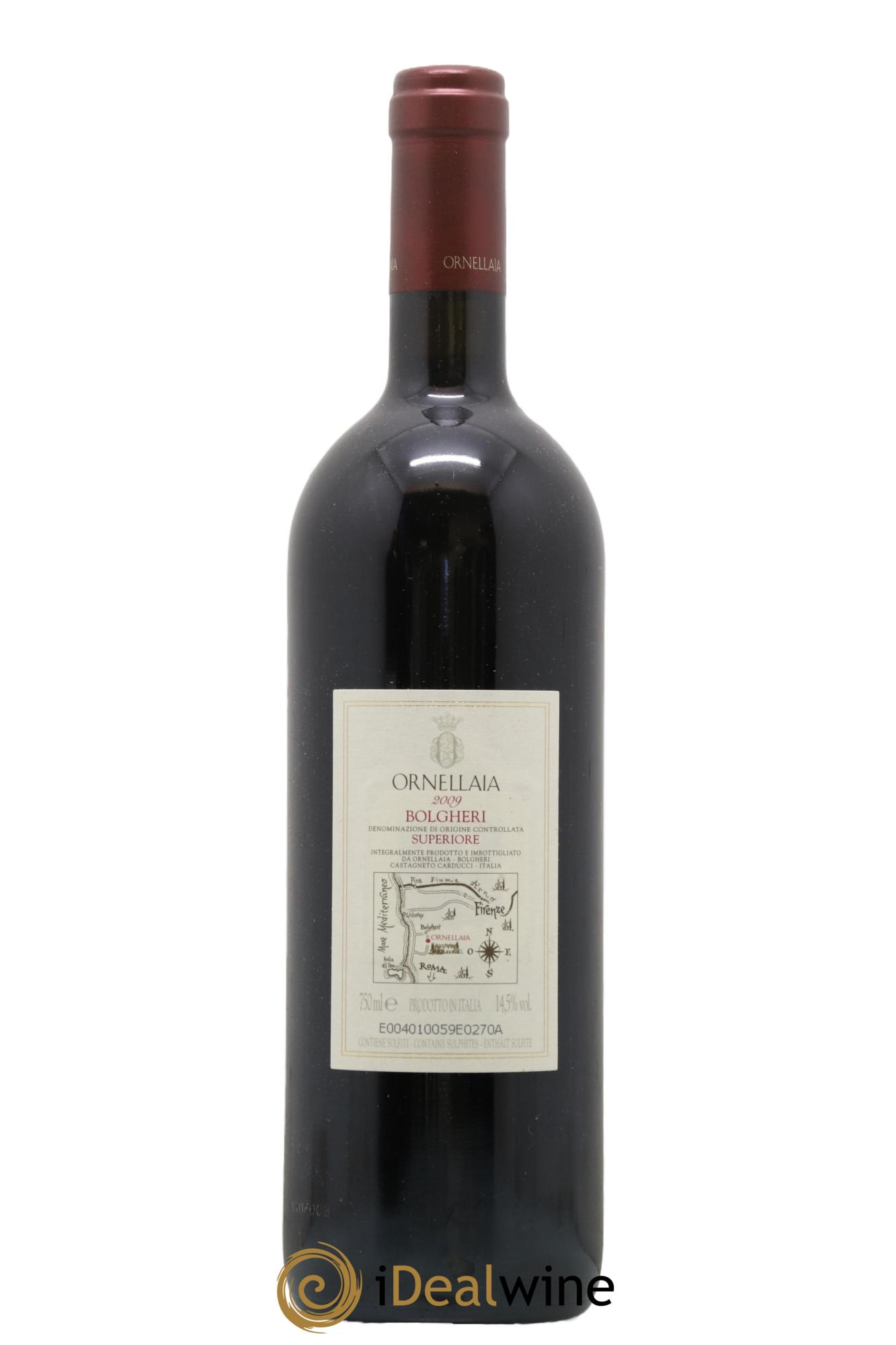 Bolgheri  DOC Superiore Ornellaia Tenuta Dell'Ornellaia - Frescobaldi 2009 - Lotto di 1 bottiglia - 1