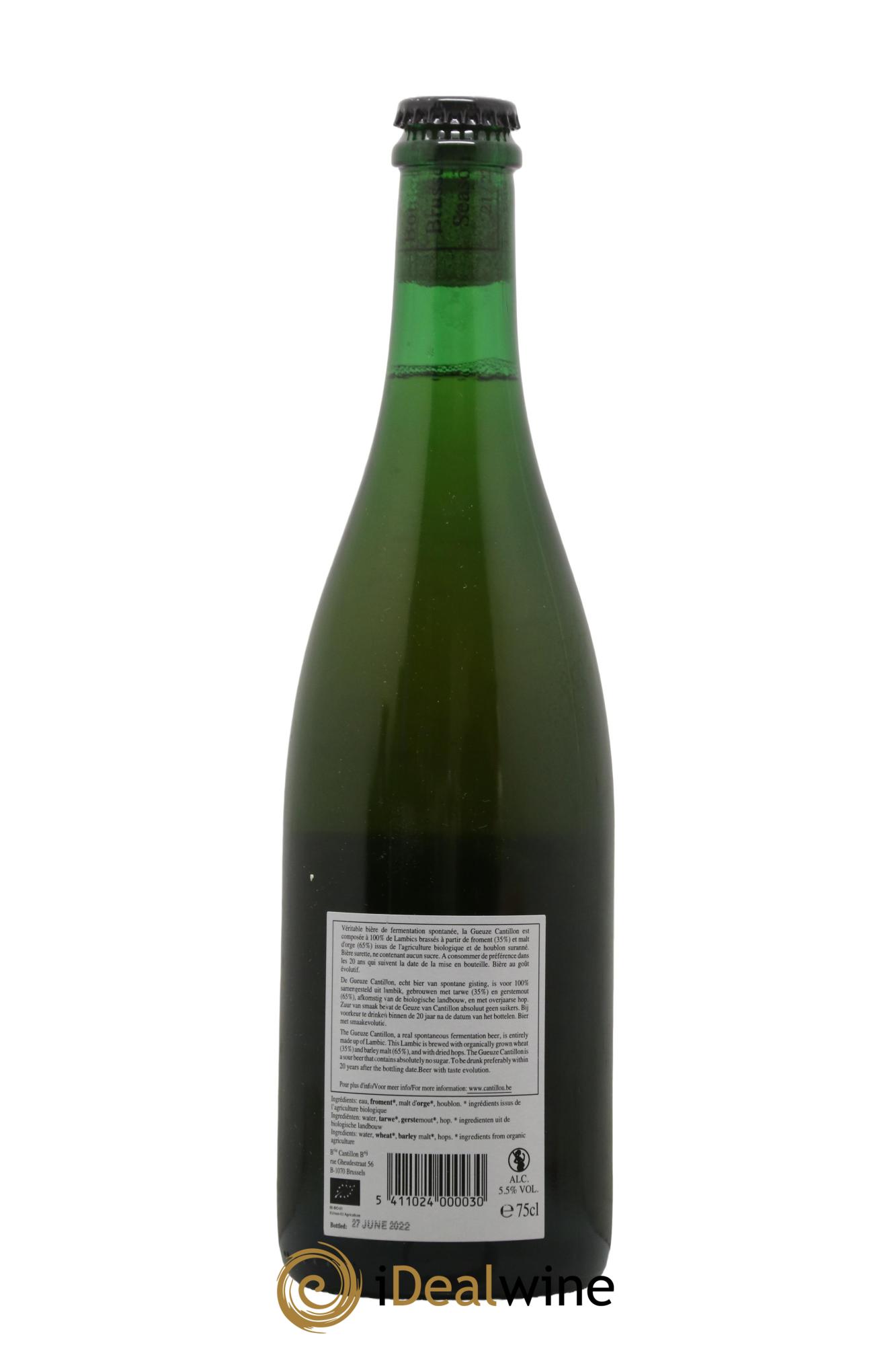 Bière Lambic Geuze Cantillon Embouteillée en 2022 - Lot de 1 bouteille - 1