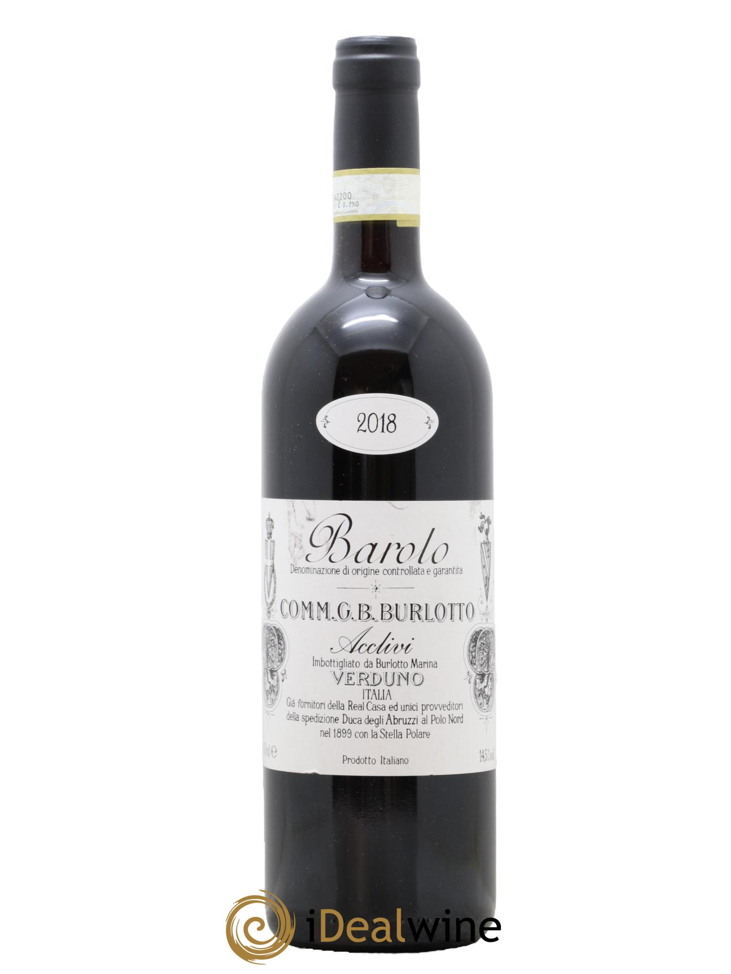 Barolo DOCG Acclivi Comm. Giovan Battista Burlotto 2018 - Lot de 1 bouteille - 0