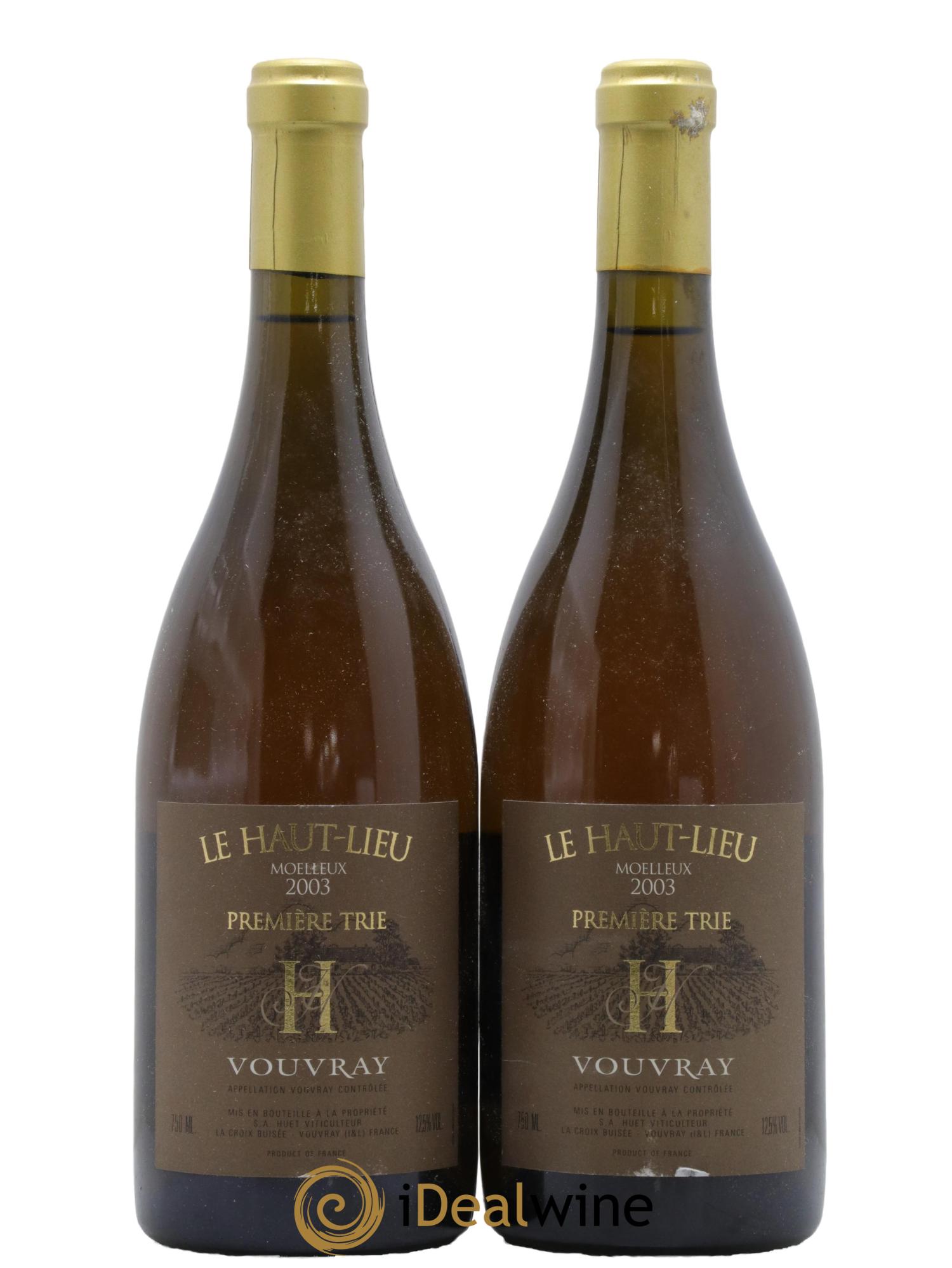 Vouvray Le Haut-Lieu Moelleux 1ère Trie Domaine Huet 2003 - Lotto di 2 bottiglie - 0