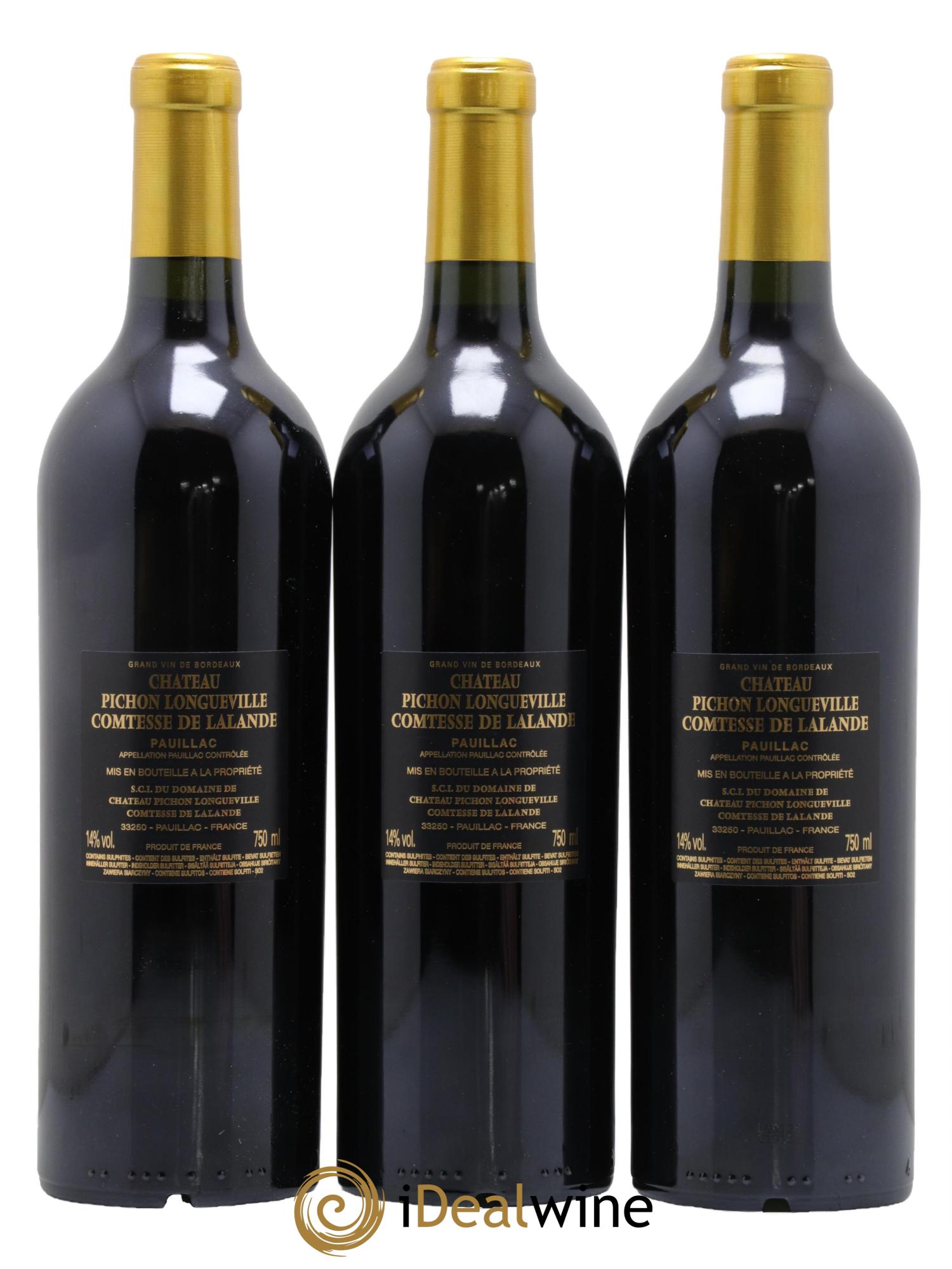 Château Pichon Longueville Comtesse de Lalande 2ème Grand Cru Classé 2019 - Lot of 3 bottles - 1