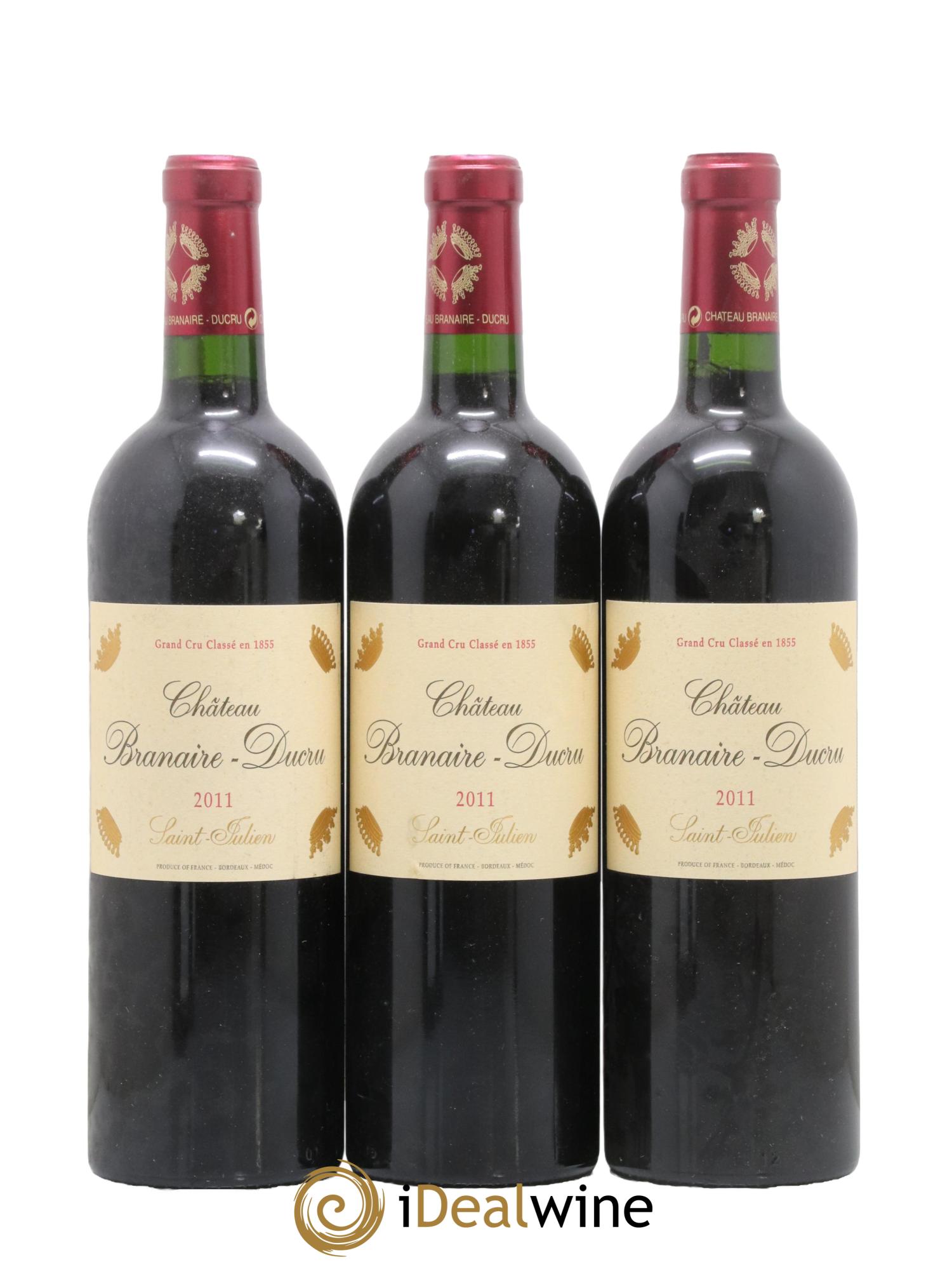 Château Branaire Ducru 4ème Grand Cru Classé 2011 - Lot of 3 bottles - 0