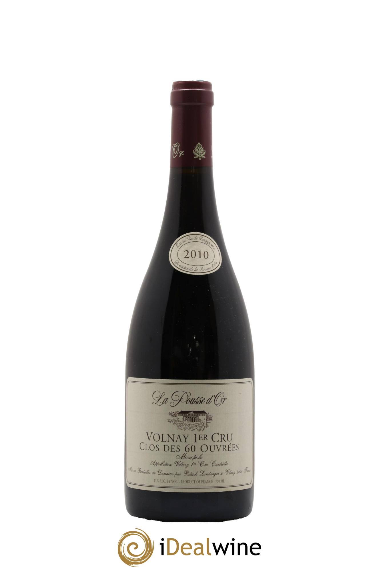 Volnay 1er Cru Clos des 60 ouvrées La Pousse d'Or (Domaine de)  2010 - Posten von 1 Flasche - 0