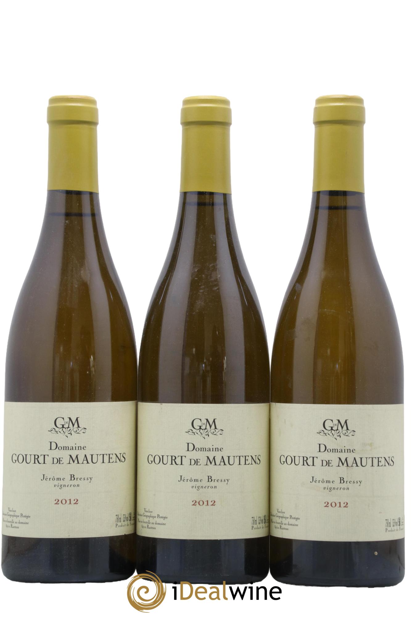 IGP Vaucluse (Vin de Pays de Vaucluse) Domaine Gourt de Mautens - Jérôme Bressy 2012 - Lot de 3 bouteilles - 0